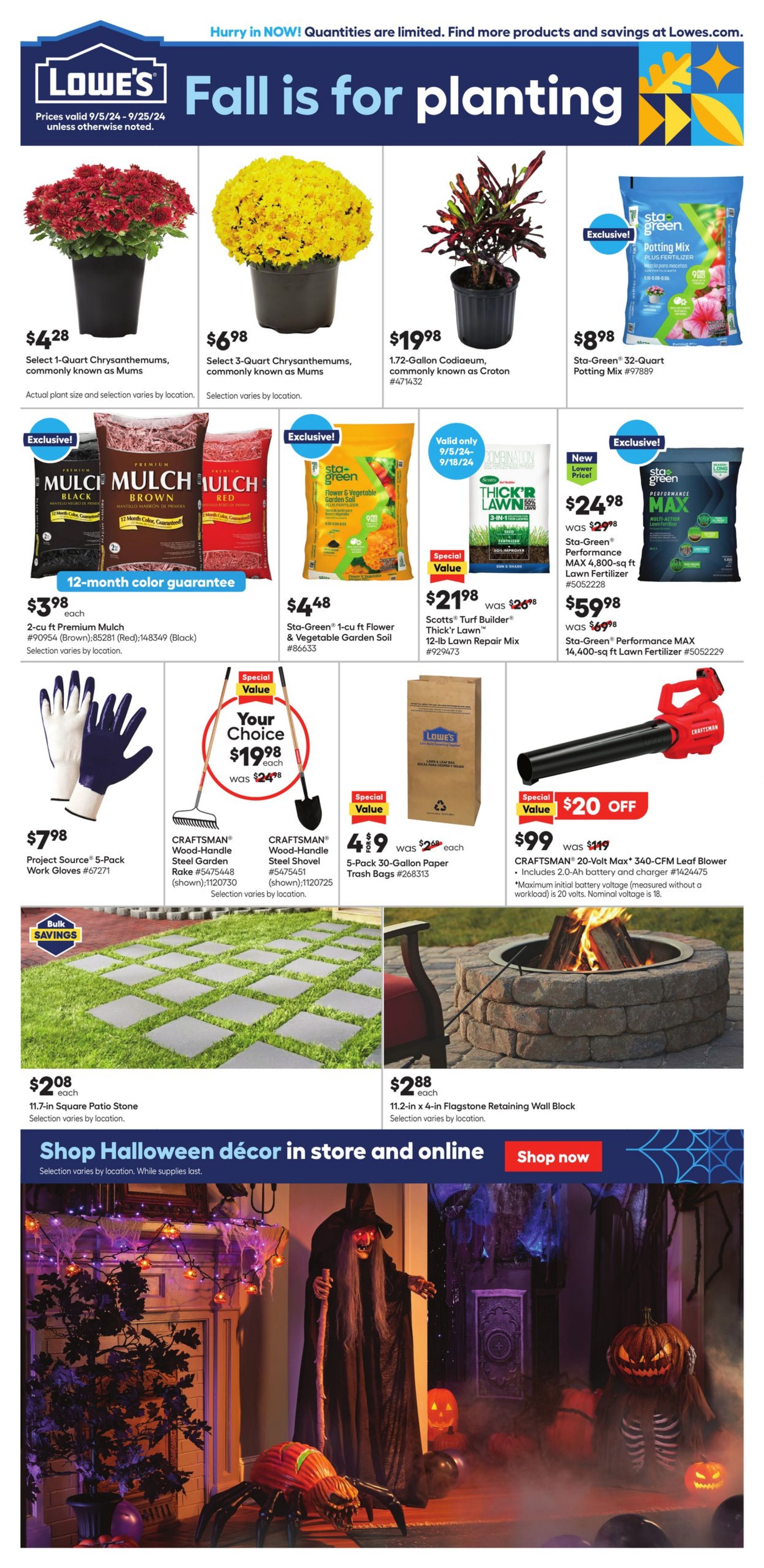 Weekly ad Lowe's - Weekly Ad Sep 5, 2024 - Sep 25, 2024