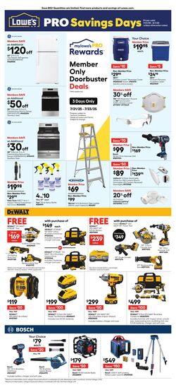 Weekly ad Lowe's 07/21/2025 - 08/01/2025