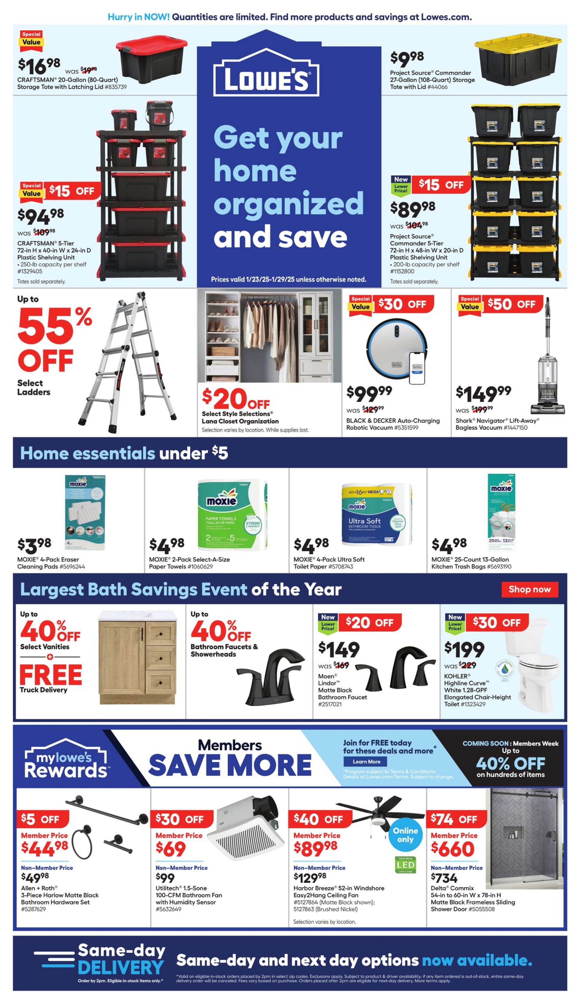 Weekly ad Lowe's 01/23/2025 - 01/29/2025