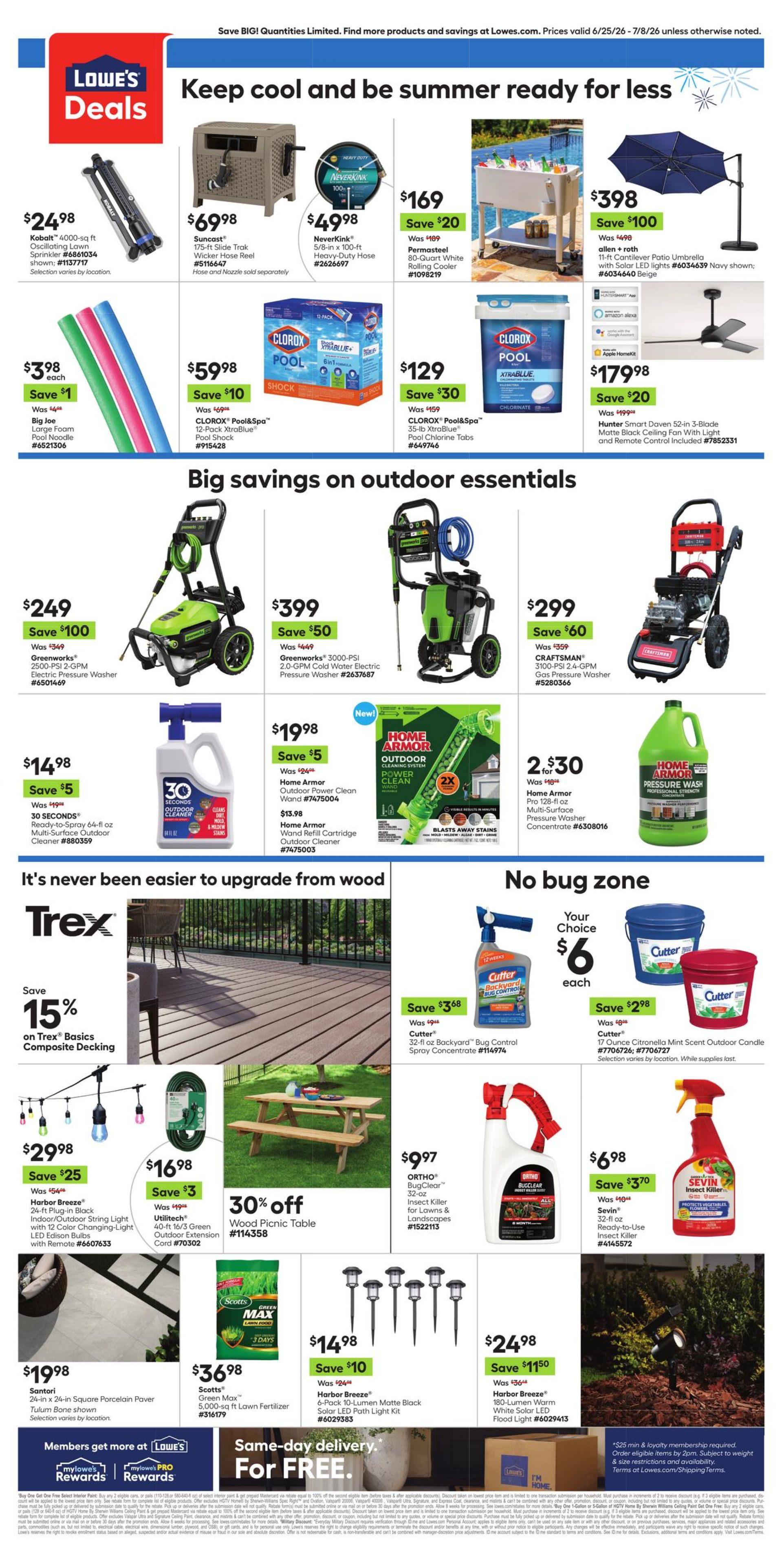 Weekly ad Lowe's 06/25/2026 - 07/08/2026