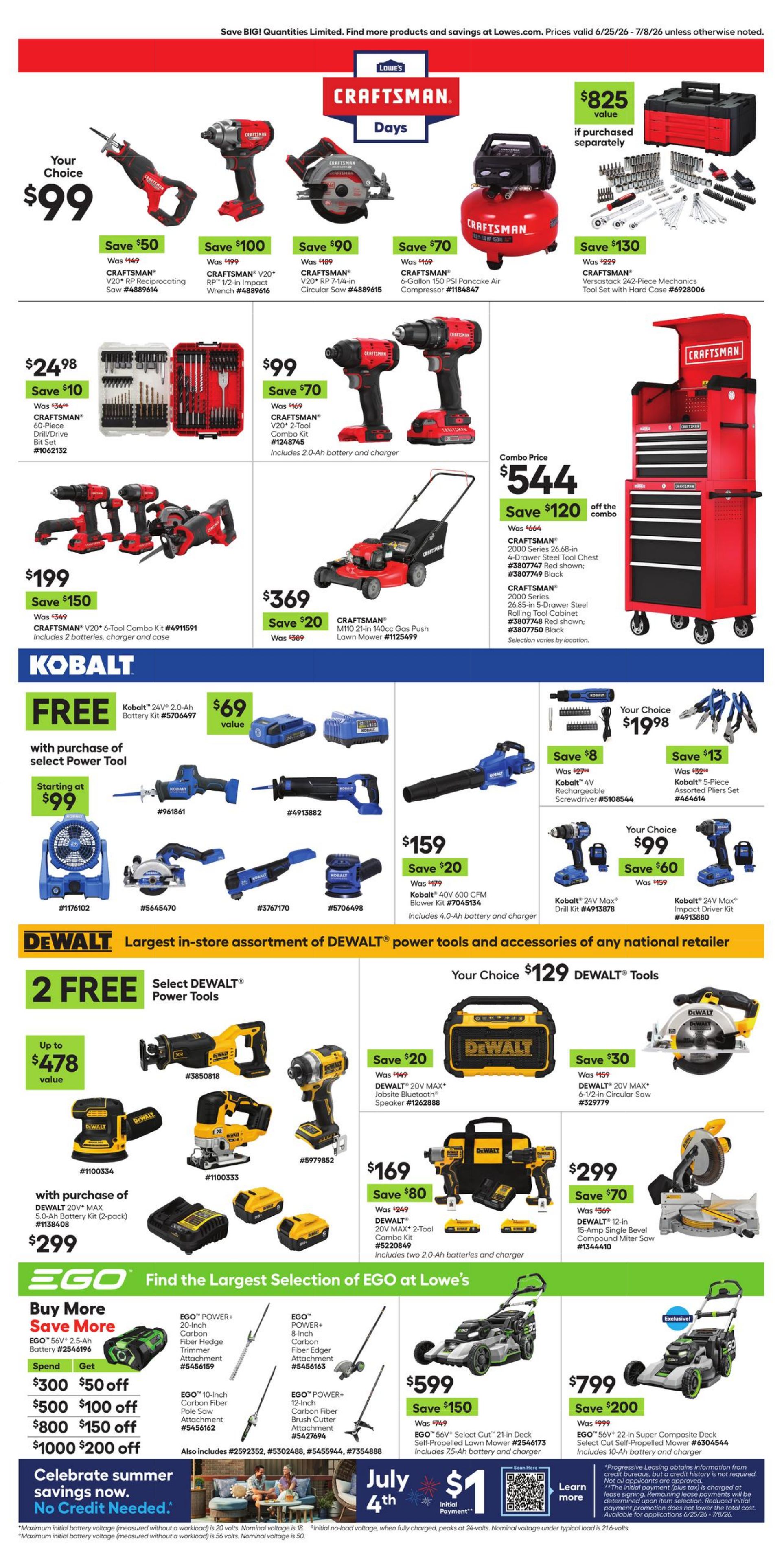 Weekly ad Lowe's 06/25/2026 - 07/08/2026