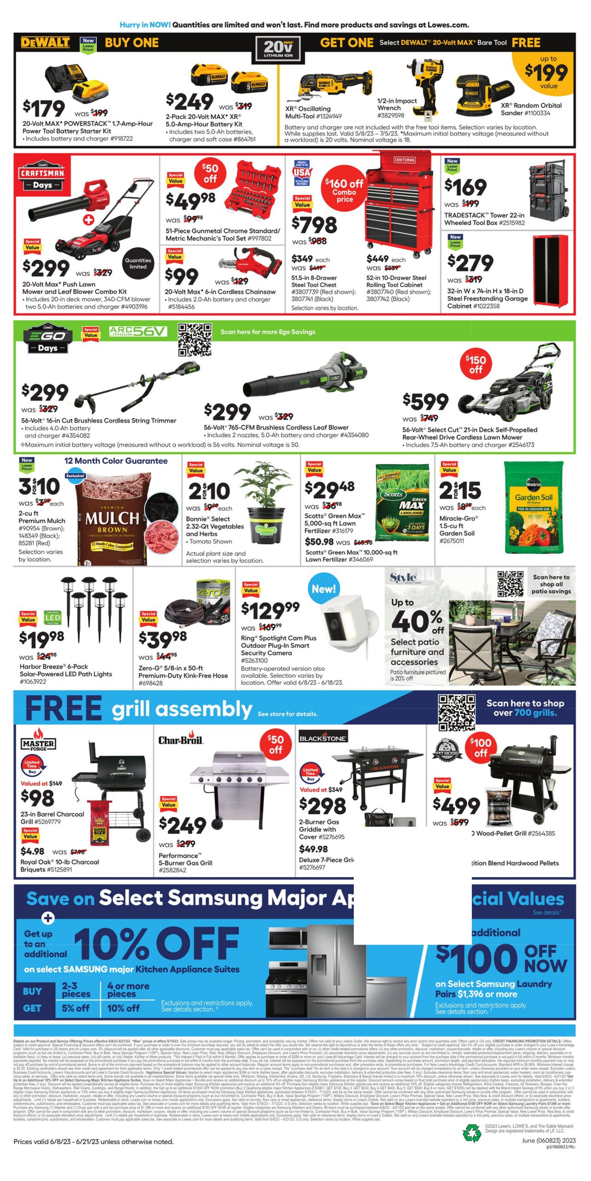 Weekly ad Lowe's 06/08/2023 - 06/21/2023