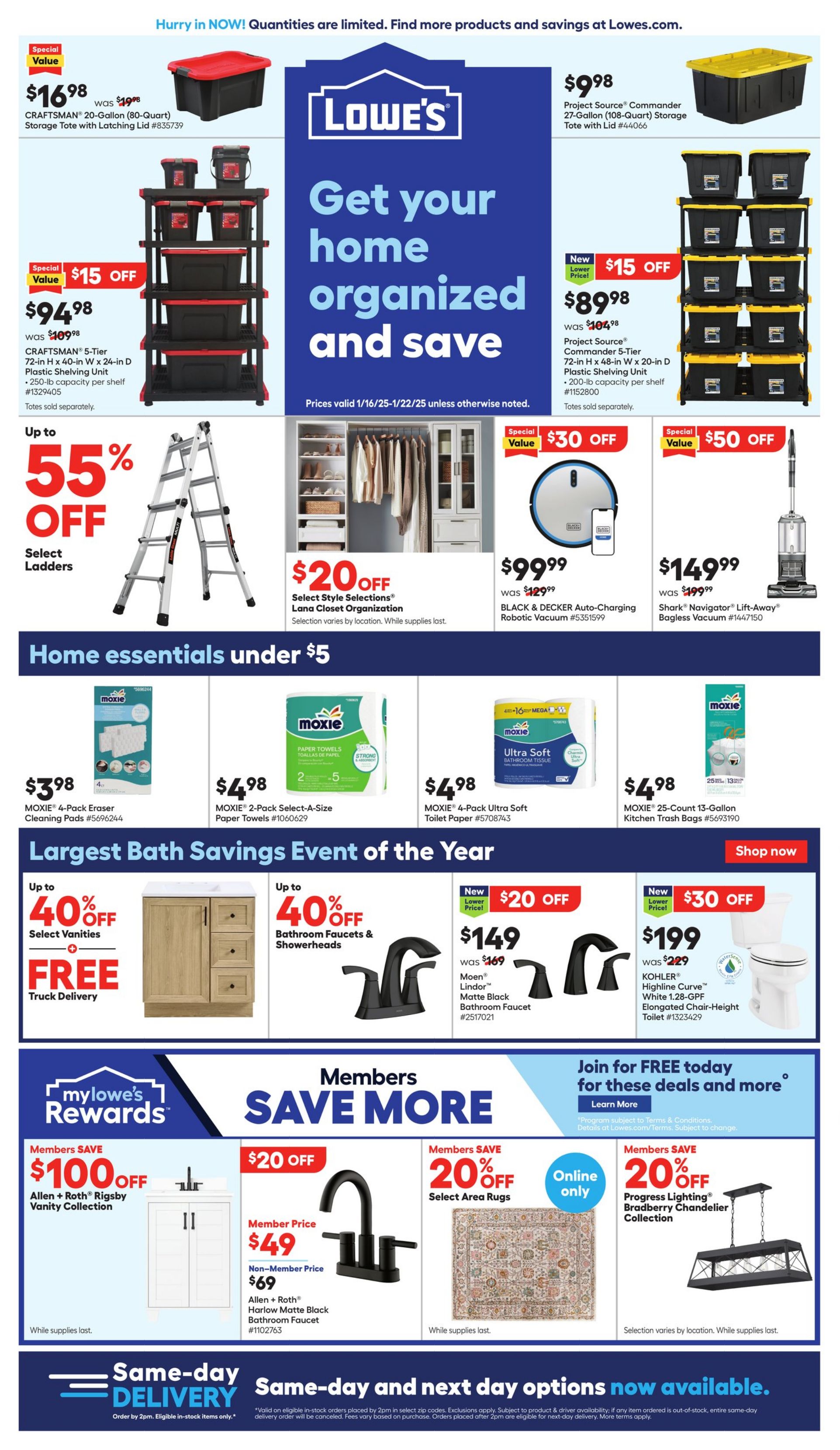 Weekly ad Lowe's - Weekly Ad Jan 16, 2025 - Jan 22, 2025