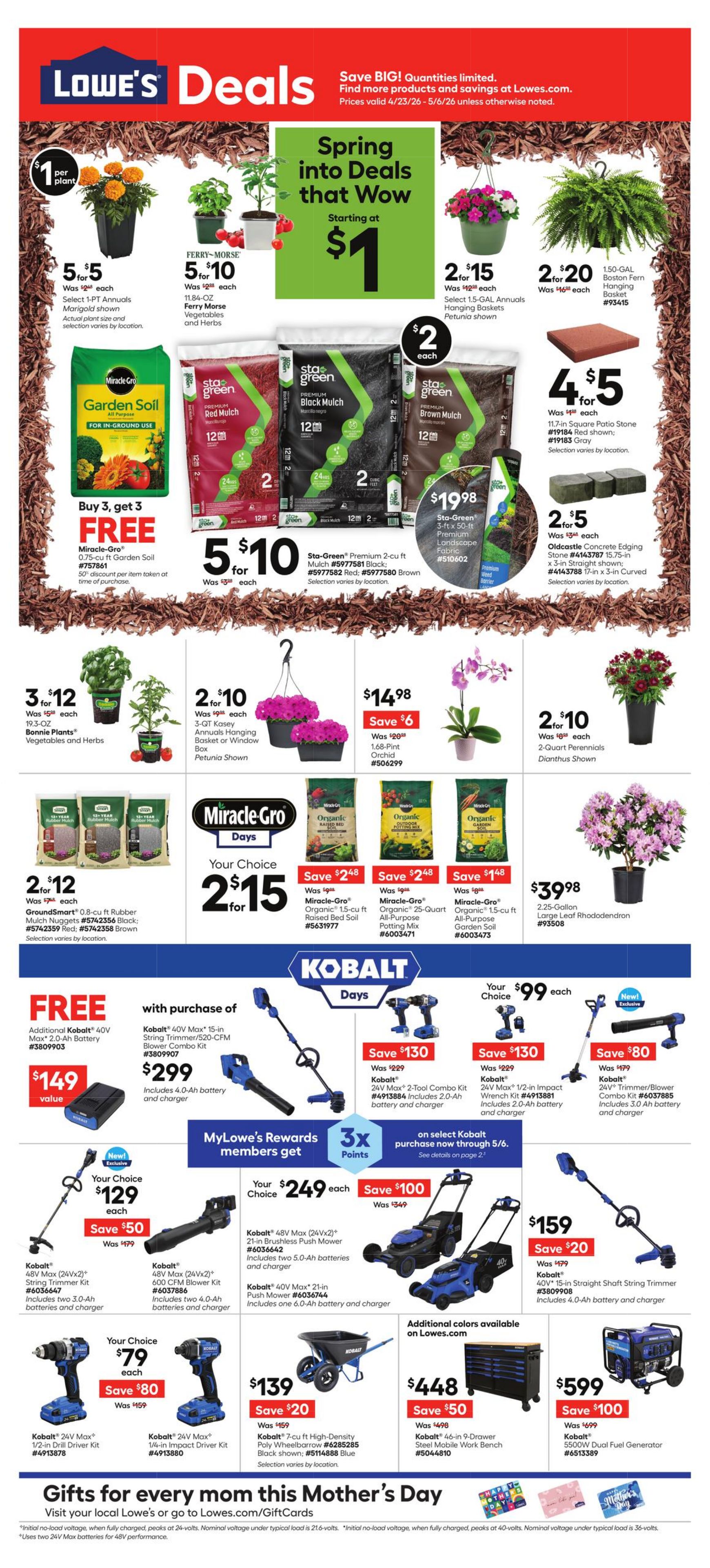 Weekly ad Lowe's 04/23/2026 - 05/06/2026
