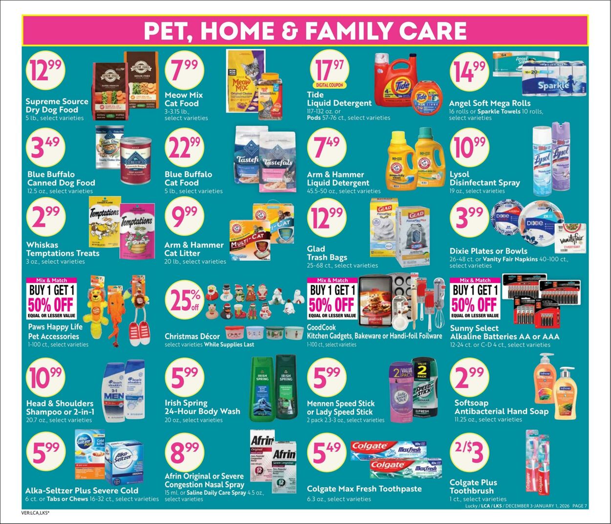 Weekly ad Lucky Supermarkets 12/03/2025 - 01/01/2026