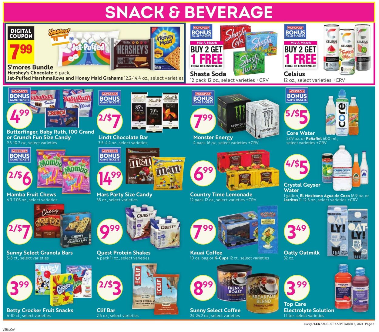 Weekly ad Lucky Supermarkets 08/07/2024 - 09/03/2024