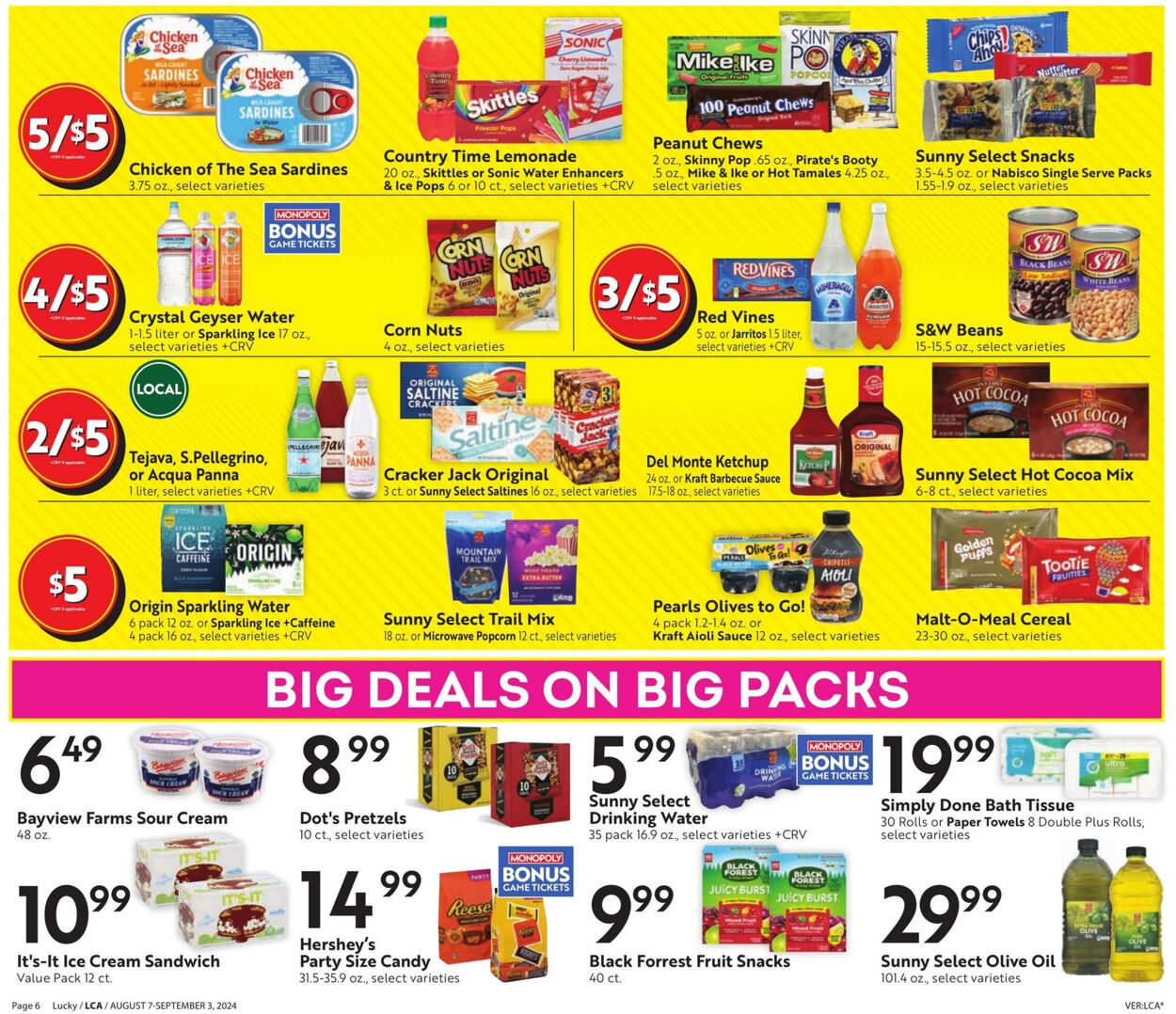 Weekly ad Lucky Supermarkets 08/07/2024 - 09/03/2024