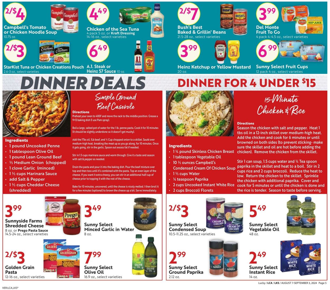 Weekly ad Lucky Supermarkets 08/07/2024 - 09/03/2024