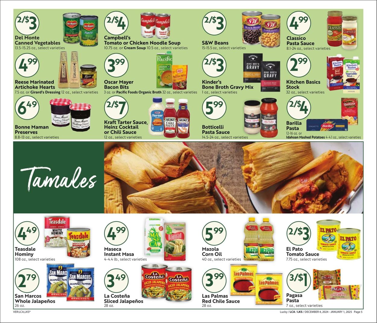 Weekly ad Lucky Supermarkets 12/04/2024 - 01/01/2025