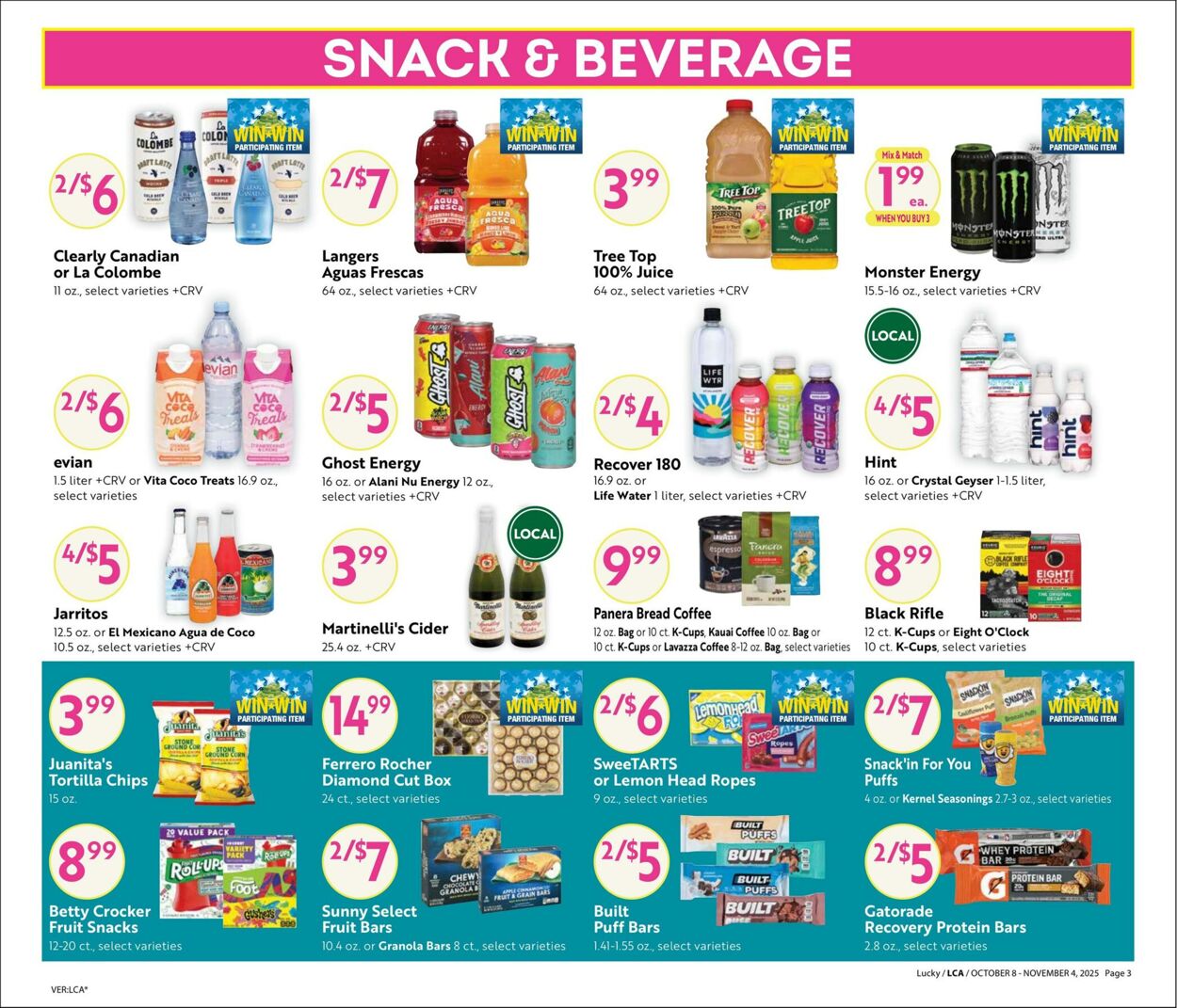 Weekly ad Lucky Supermarkets 10/08/2025 - 11/04/2025