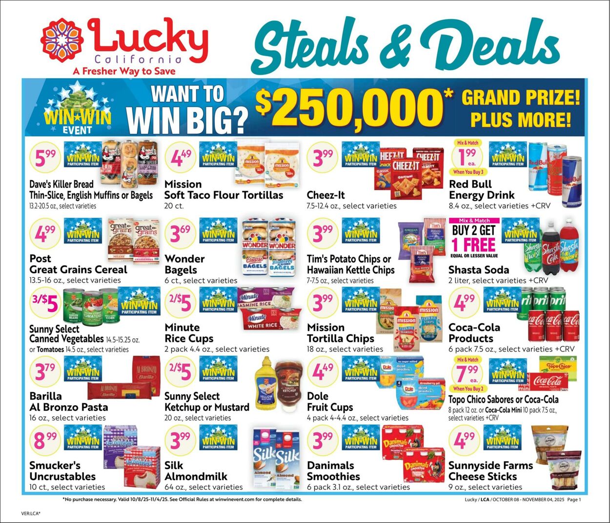 Weekly ad Lucky Supermarkets 10/08/2025 - 11/04/2025