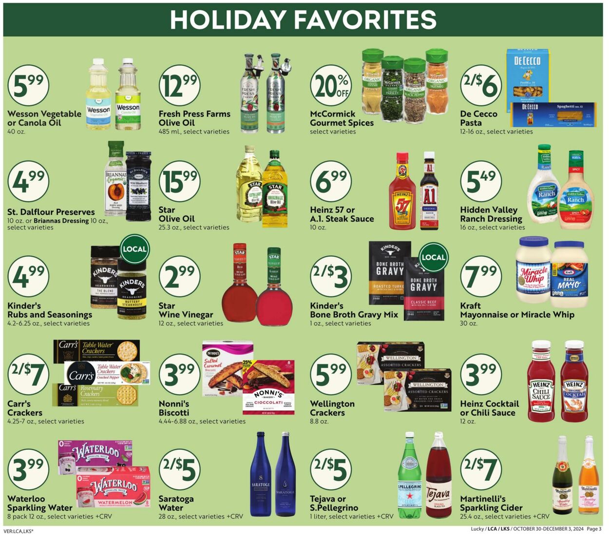 Weekly ad Lucky Supermarkets 10/30/2024 - 12/03/2024