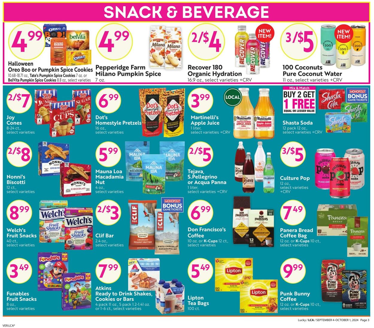 Weekly ad Lucky Supermarkets 09/04/2024 - 10/01/2024