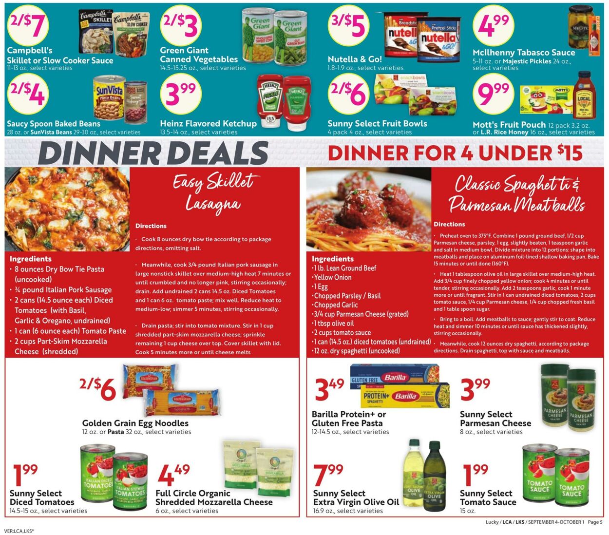 Weekly ad Lucky Supermarkets 09/04/2024 - 10/01/2024