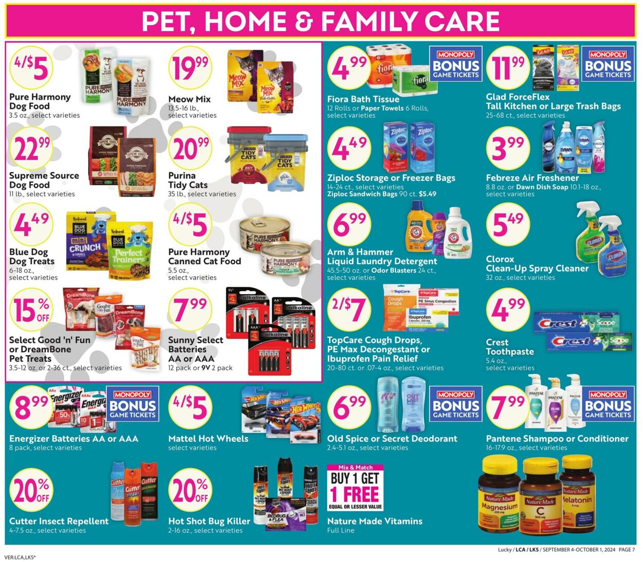 Weekly ad Lucky Supermarkets 09/04/2024 - 10/01/2024