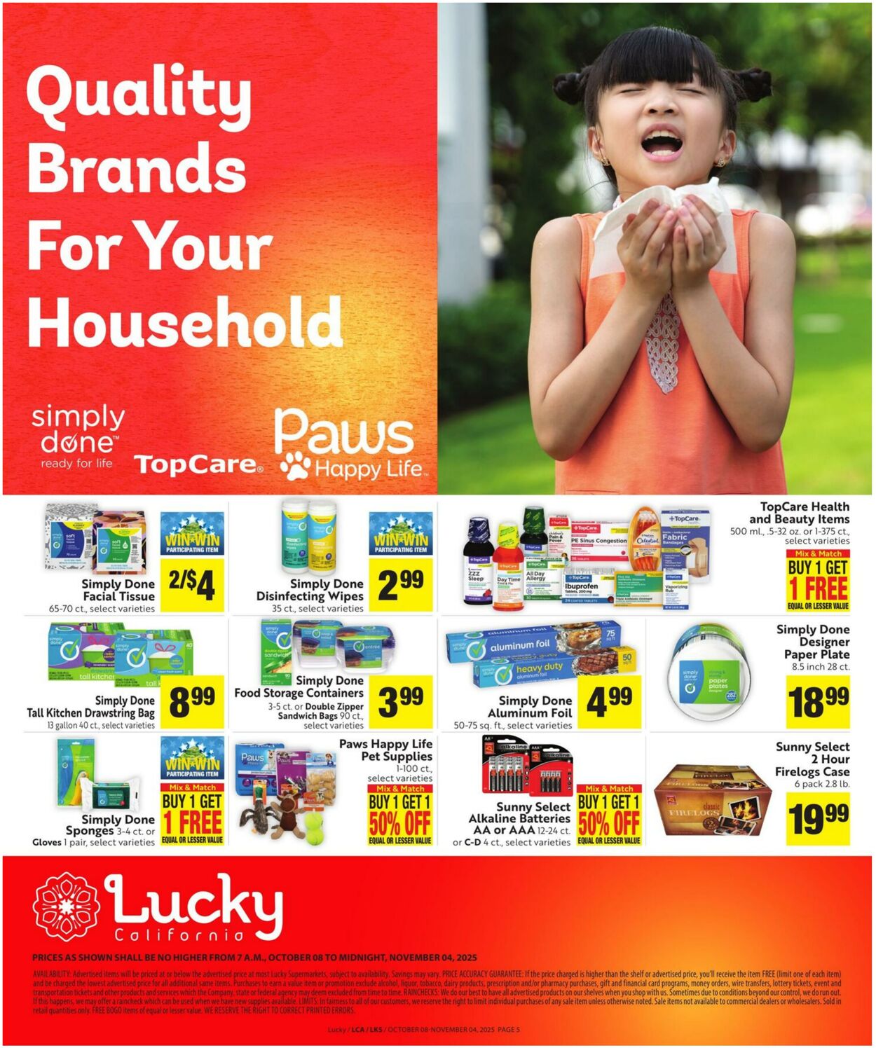 Weekly ad Lucky Supermarkets 10/08/2025 - 11/04/2025