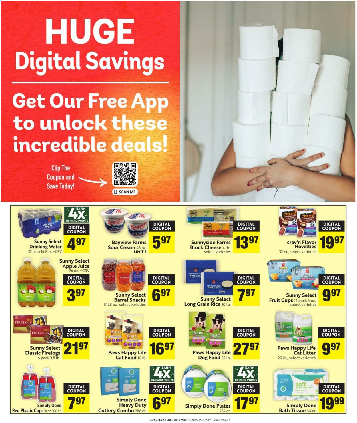 Weekly ad Lucky Supermarkets 12/03/2025 - 01/01/2026