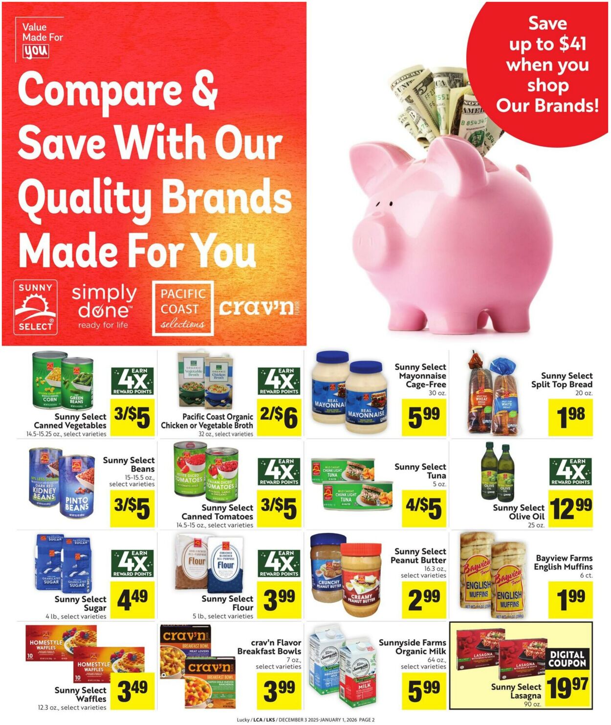 Weekly ad Lucky Supermarkets 12/03/2025 - 01/01/2026