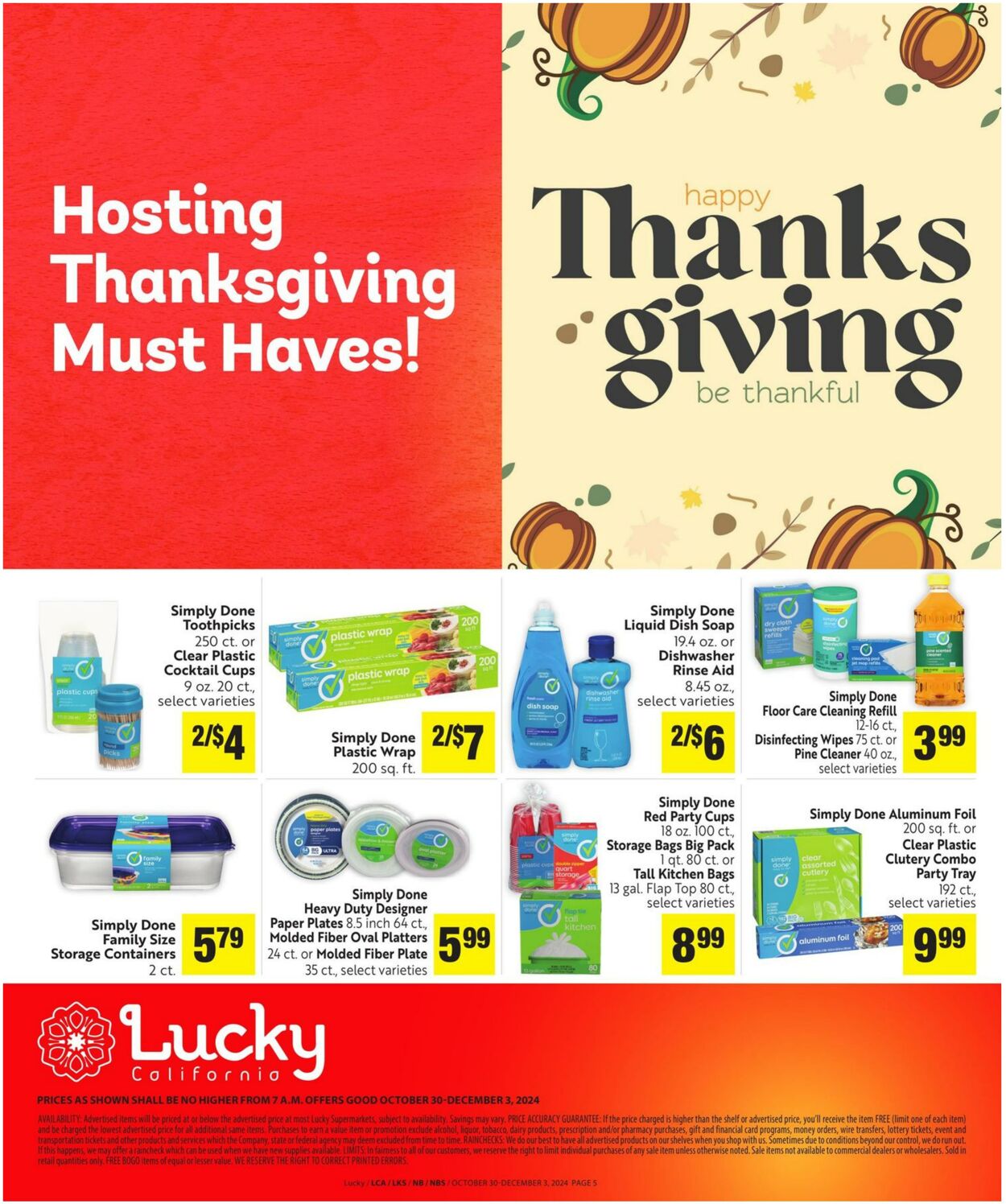 Weekly ad Lucky Supermarkets 10/30/2024 - 12/03/2024