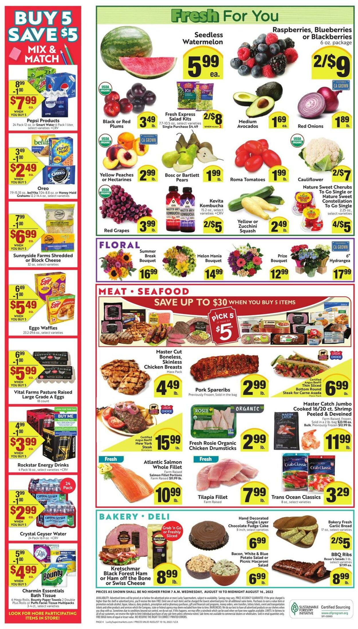 Weekly ad Lucky Supermarkets 08/10/2022 - 08/16/2022