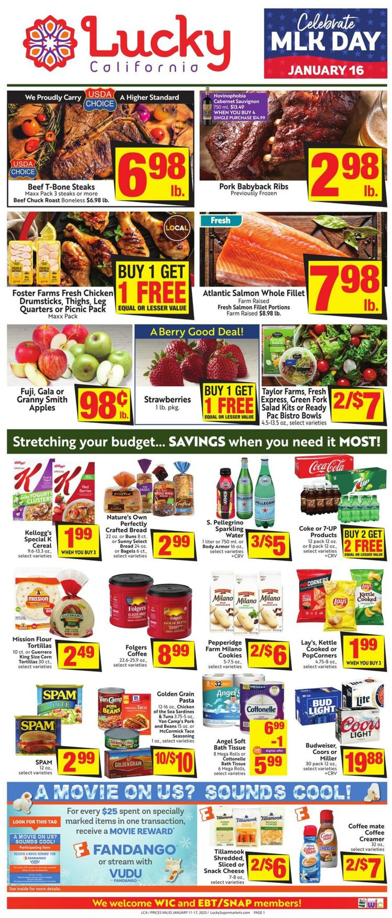 Weekly ad Lucky Supermarkets 01/11/2023-01/17/2023