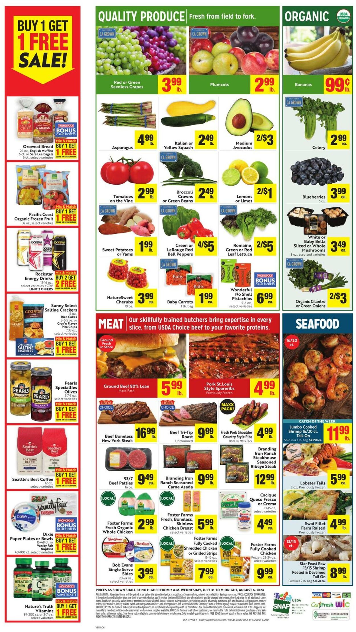 Weekly ad Lucky Supermarkets 07/31/2024 - 08/06/2024