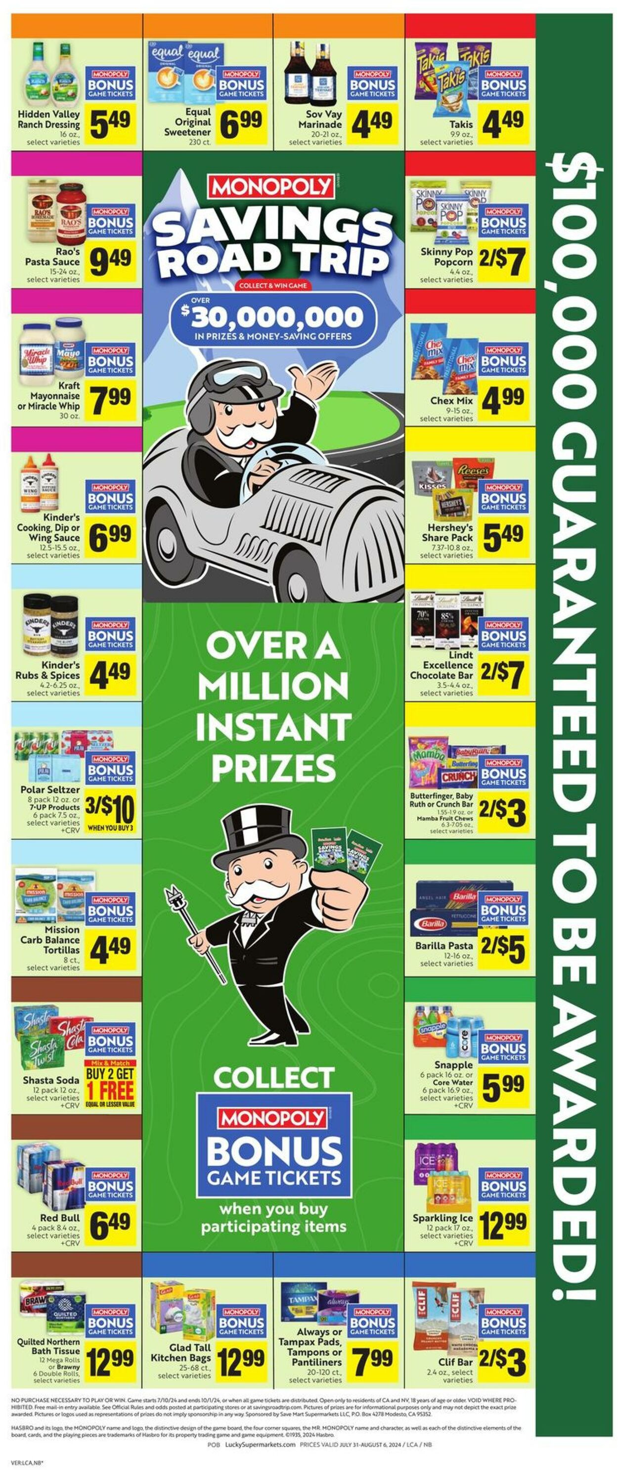 Weekly ad Lucky Supermarkets 07/31/2024 - 08/06/2024