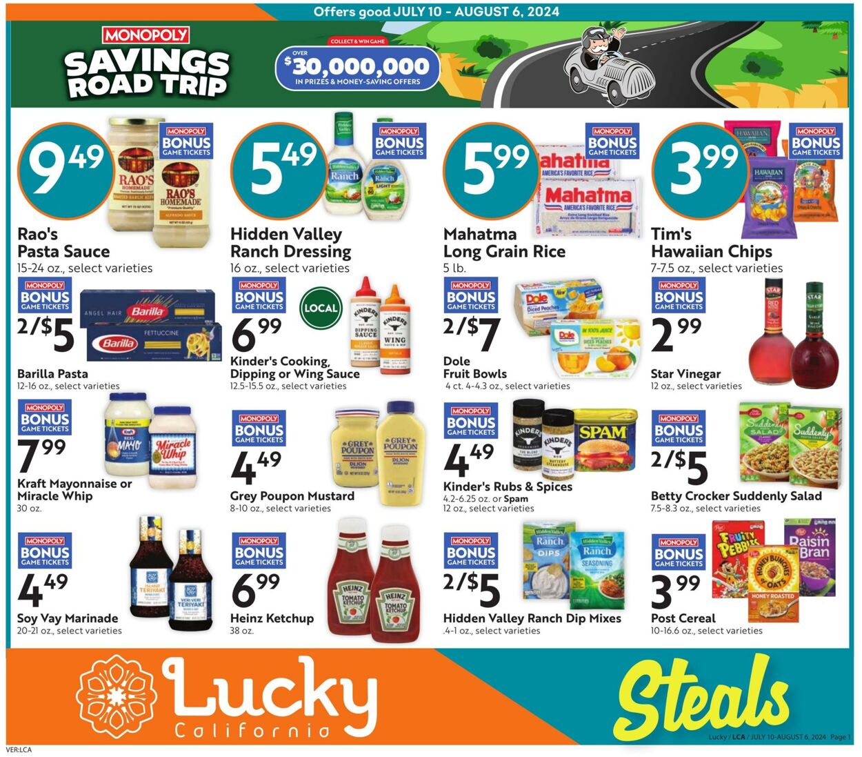 Weekly ad Lucky Supermarkets 07/10/2024 - 08/06/2024