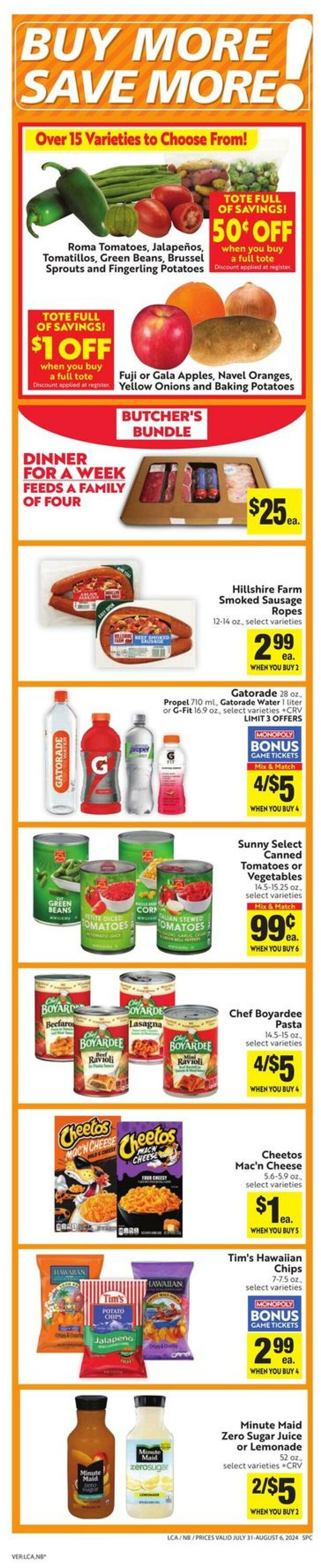 Weekly ad Lucky Supermarkets 07/31/2024 - 08/06/2024