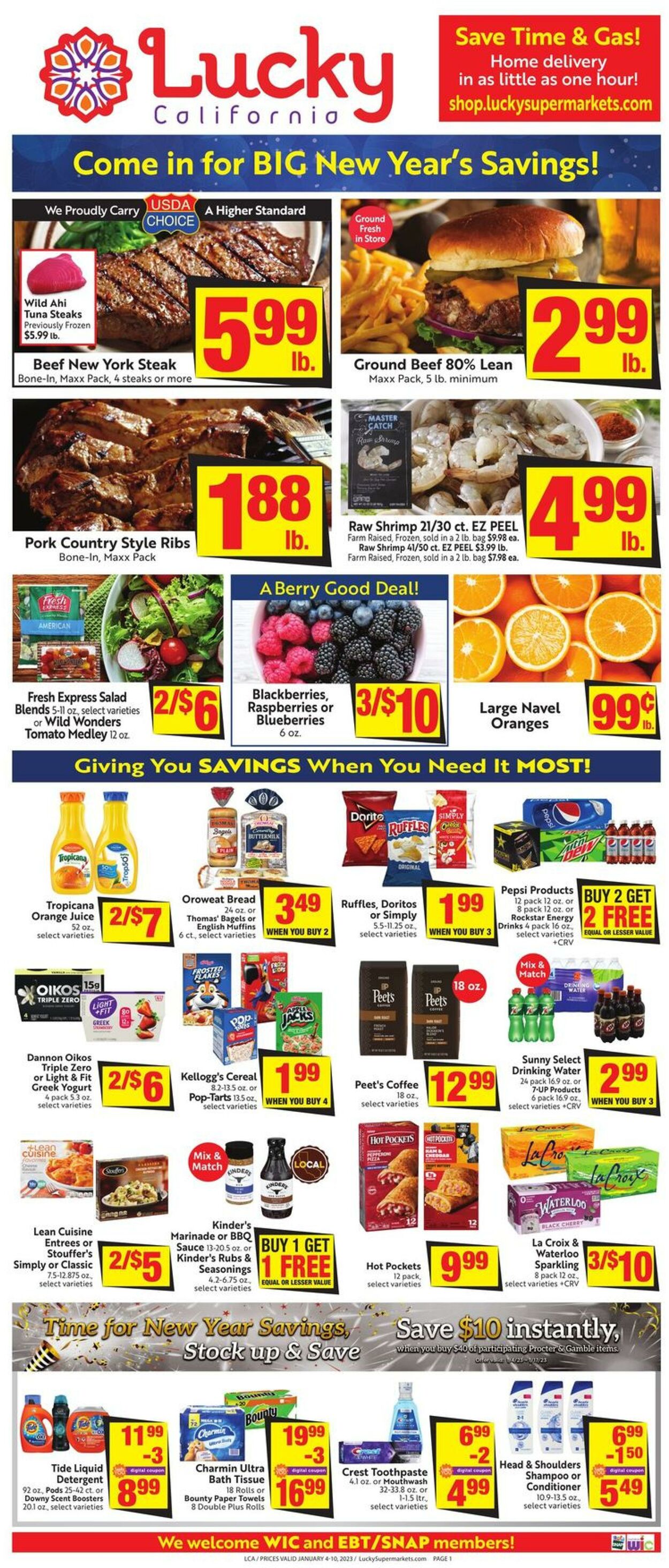 Weekly ad Lucky Supermarkets 01/04/2023-01/10/2023