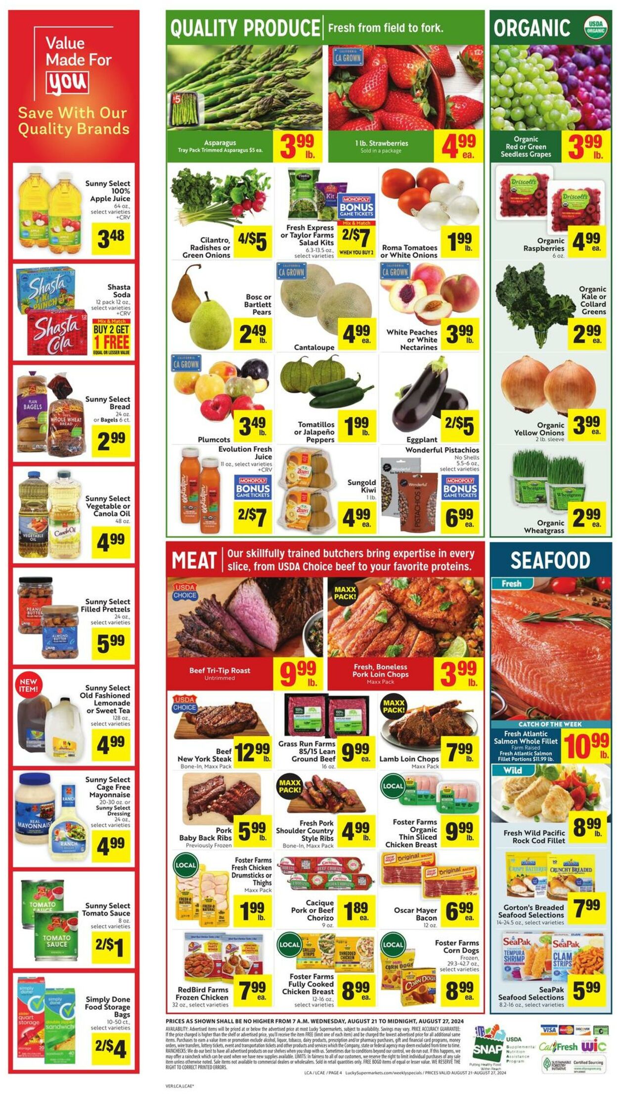 Weekly ad Lucky Supermarkets 08/21/2024 - 08/27/2024