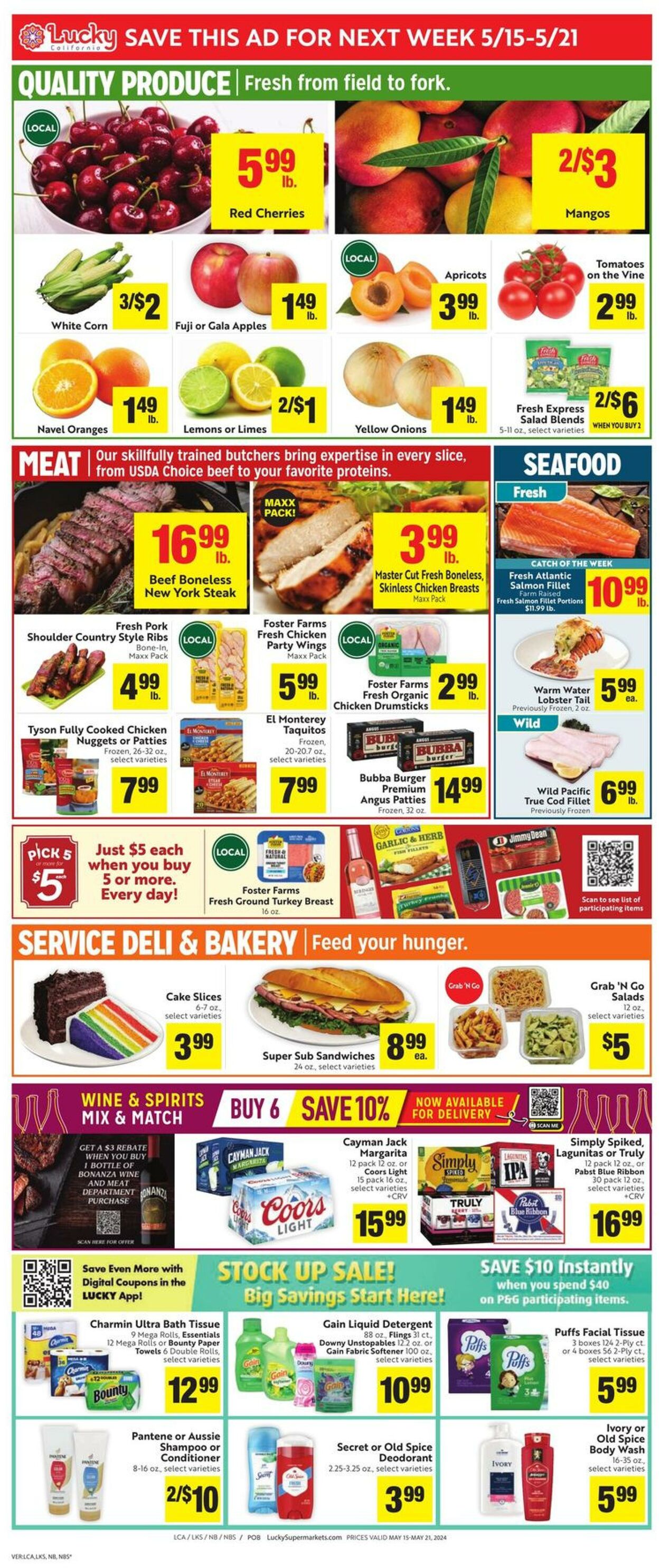 Weekly ad Lucky Supermarkets 05/08/2024 - 05/14/2024