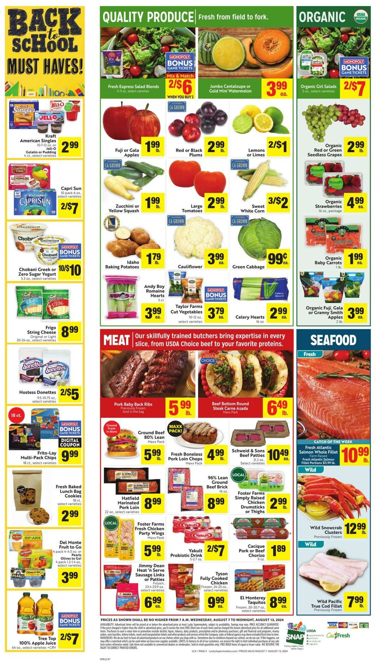 Weekly ad Lucky Supermarkets 08/07/2024 - 08/13/2024