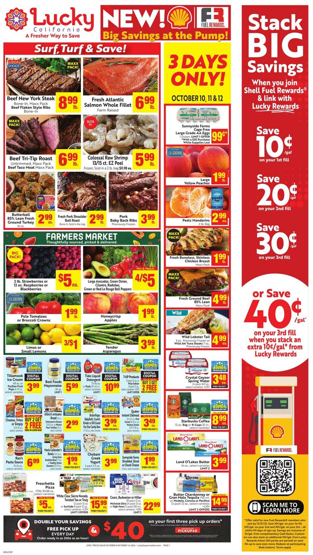 Weekly ad Lucky Supermarkets 10/08/2025 - 10/14/2025