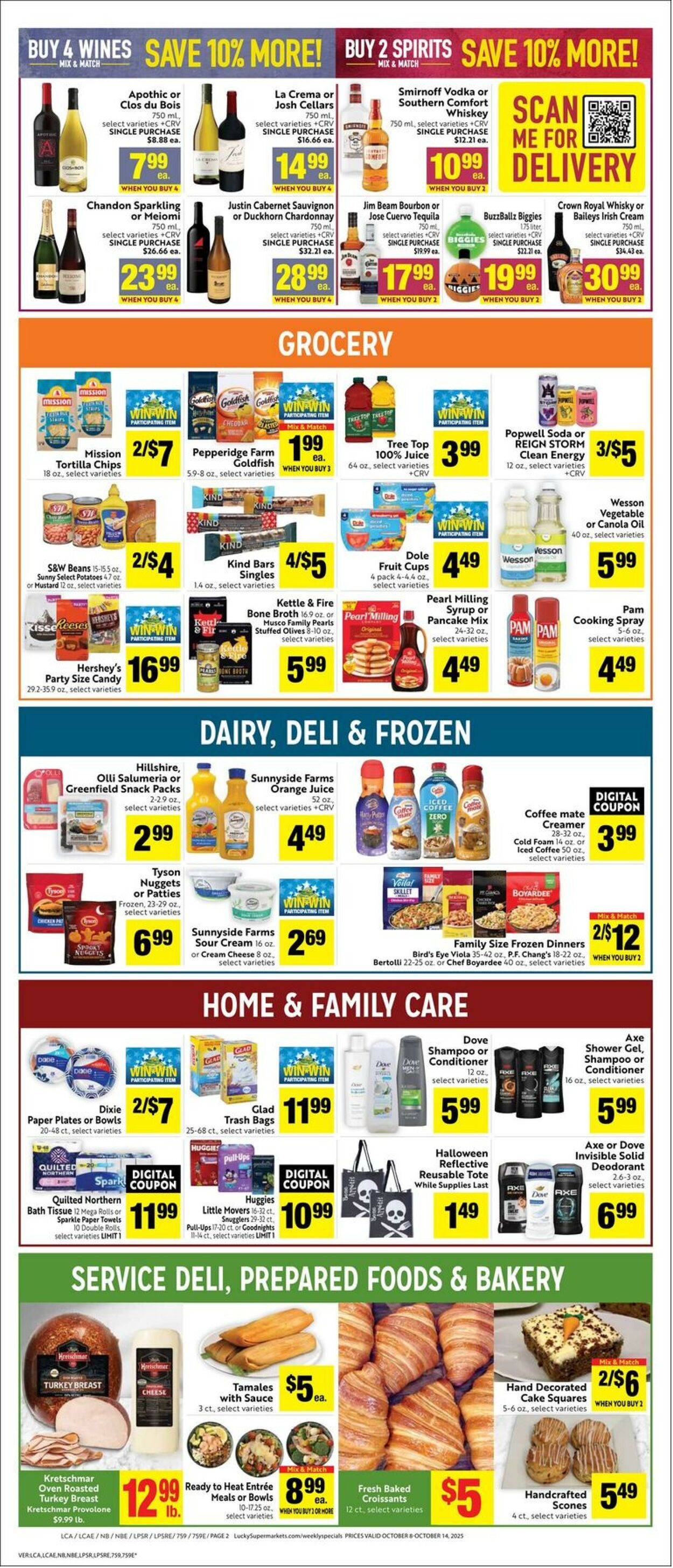 Weekly ad Lucky Supermarkets 10/08/2025 - 10/14/2025