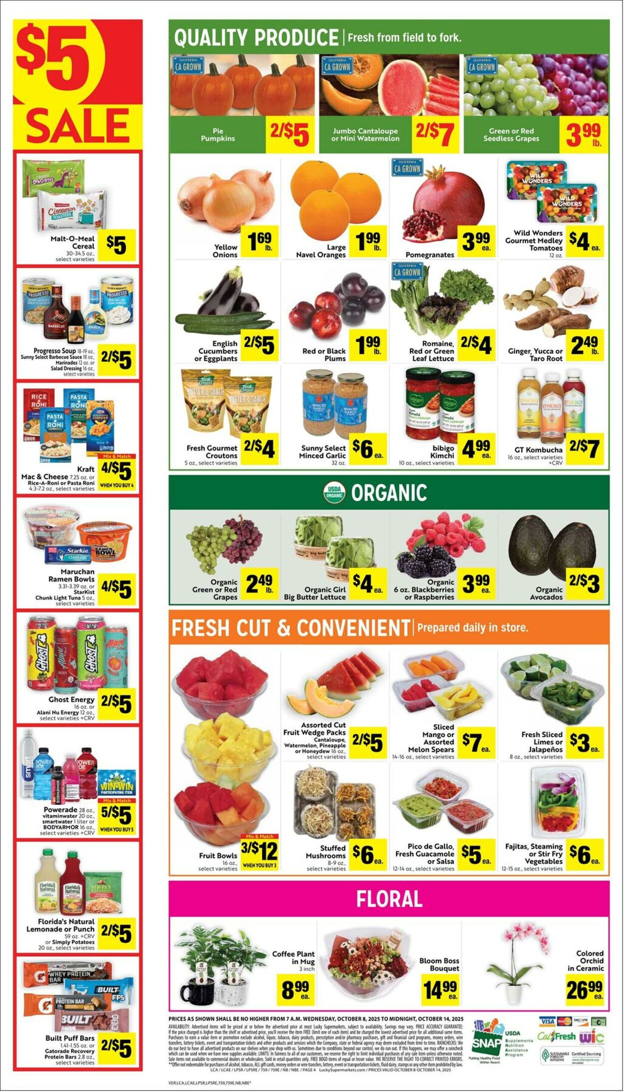 Weekly ad Lucky Supermarkets 10/08/2025 - 10/14/2025