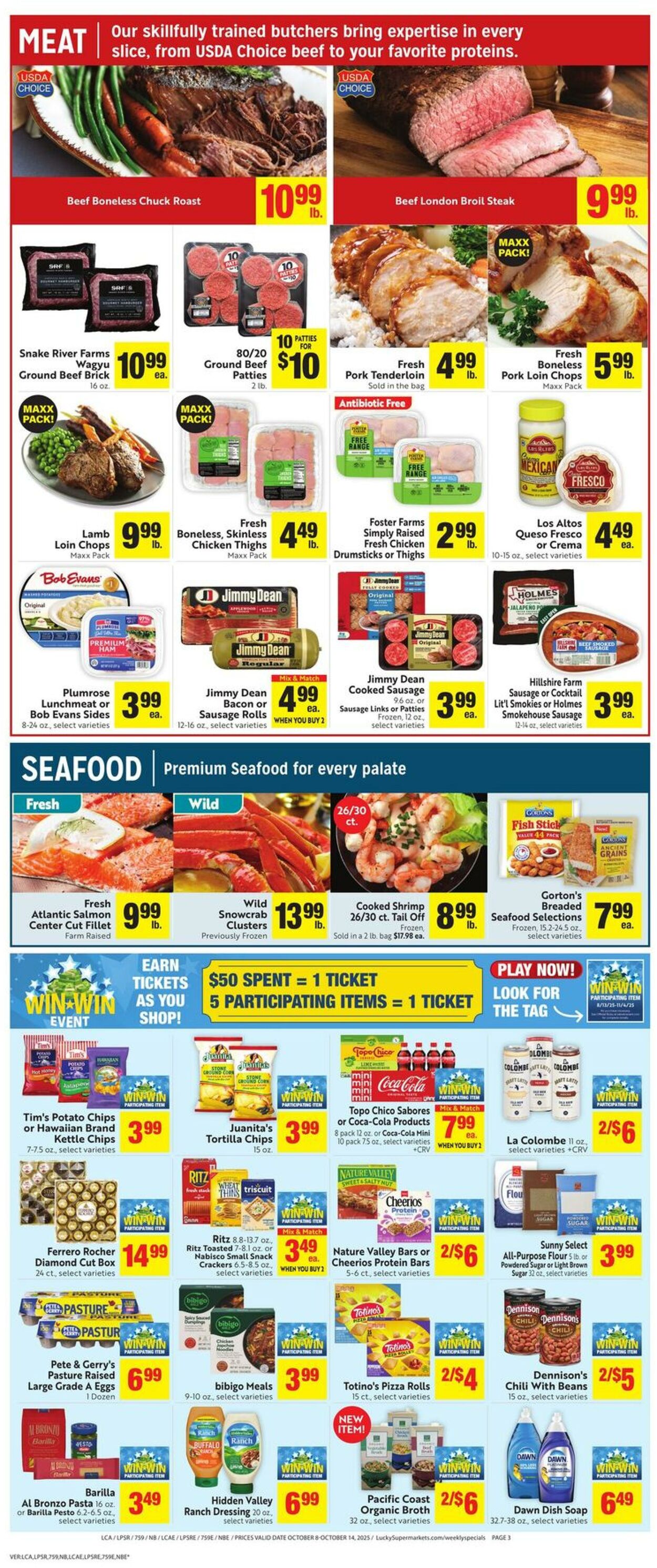 Weekly ad Lucky Supermarkets 10/08/2025 - 10/14/2025