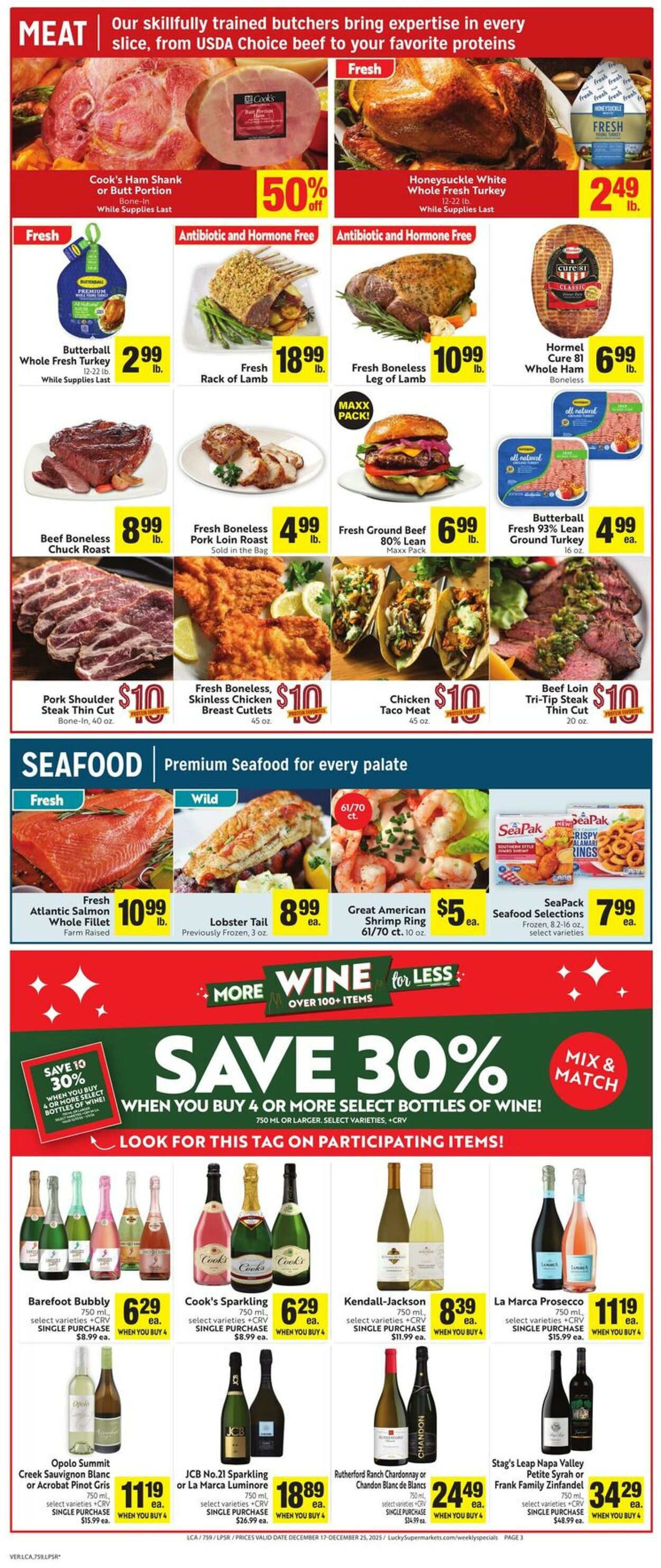 Weekly ad Lucky Supermarkets 12/17/2025 - 12/25/2025