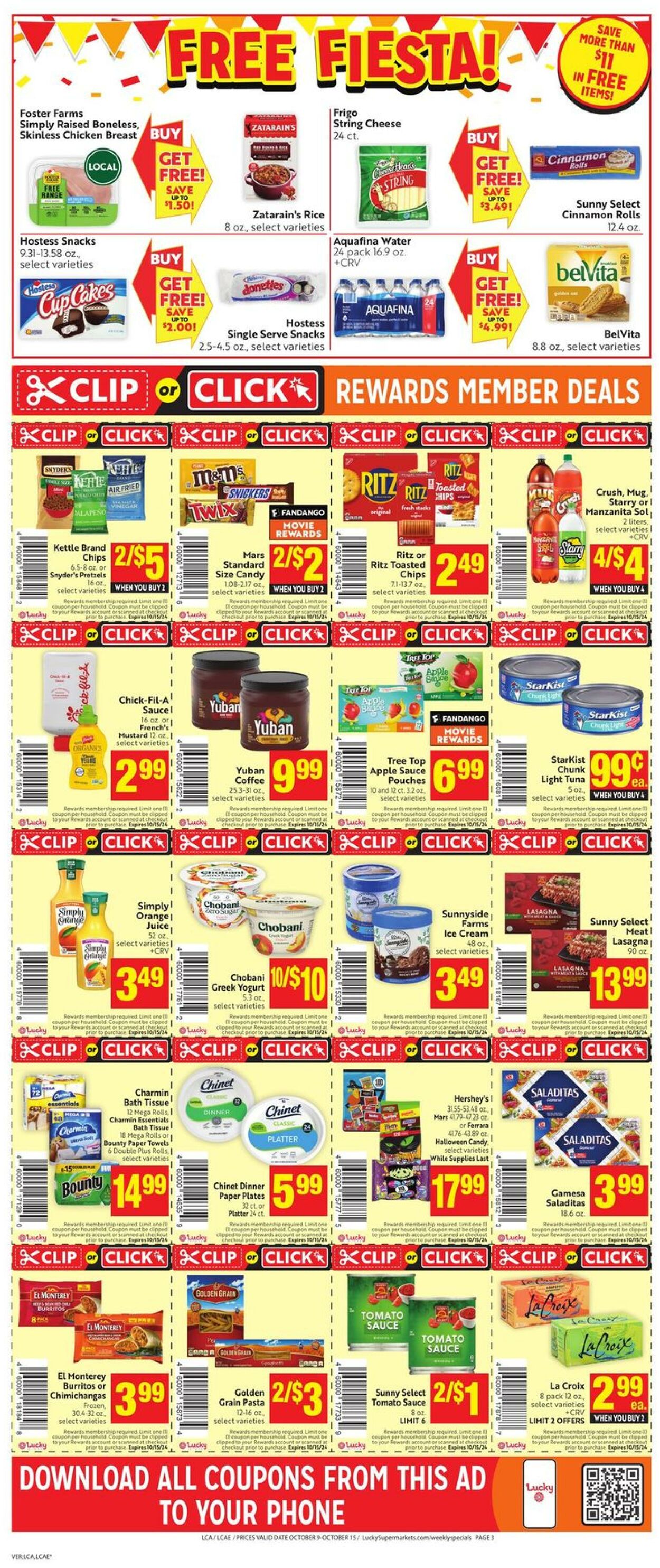 Weekly ad Lucky Supermarkets 10/09/2024 - 10/15/2024