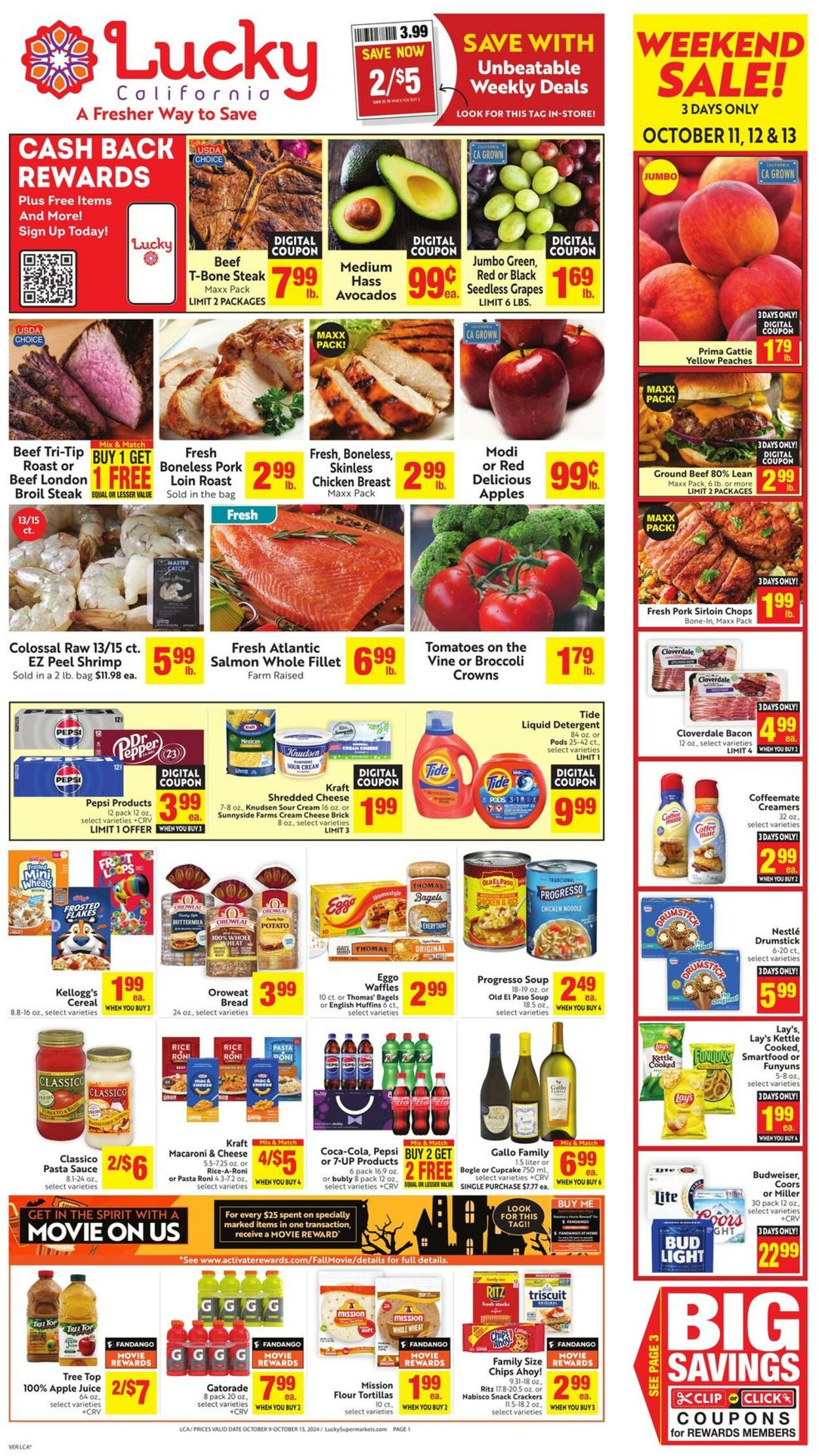 Weekly ad Lucky Supermarkets 10/09/2024 - 10/15/2024