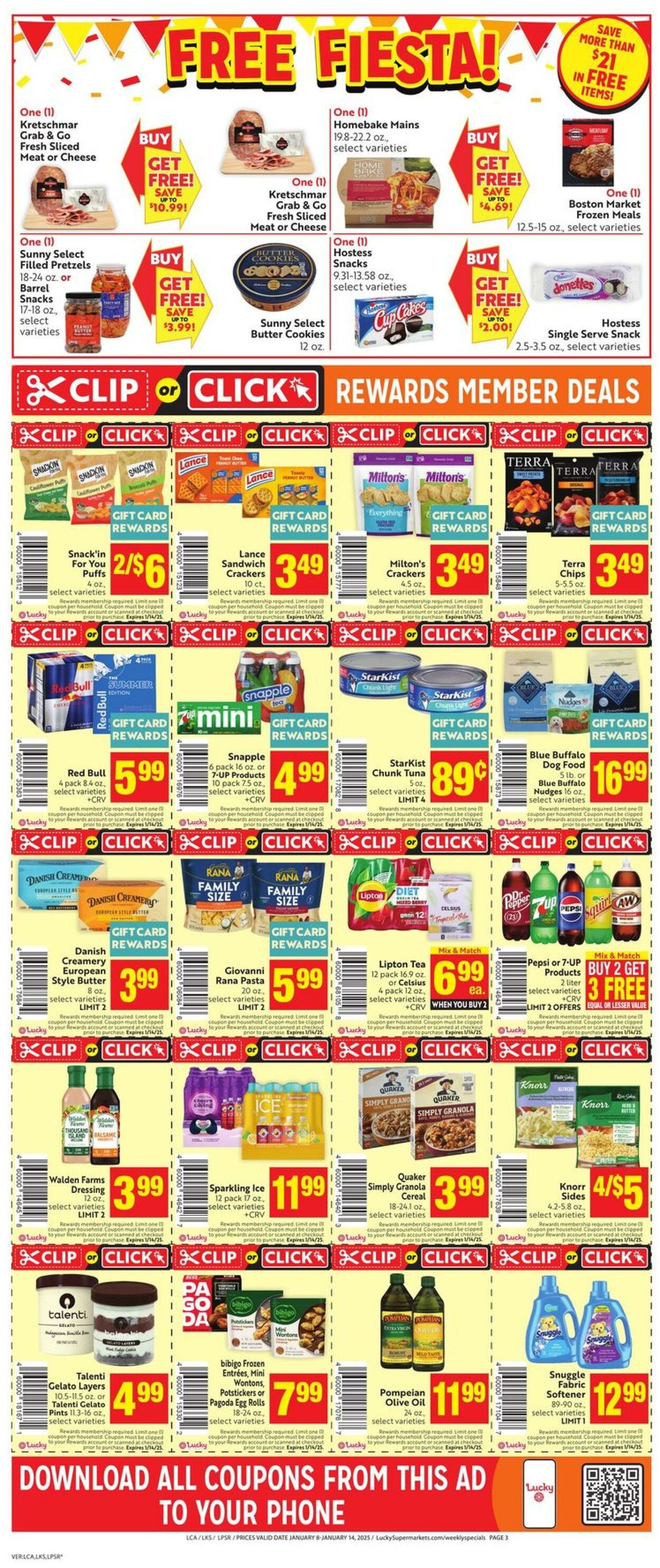 Weekly ad Lucky Supermarkets 01/08/2025 - 01/14/2025