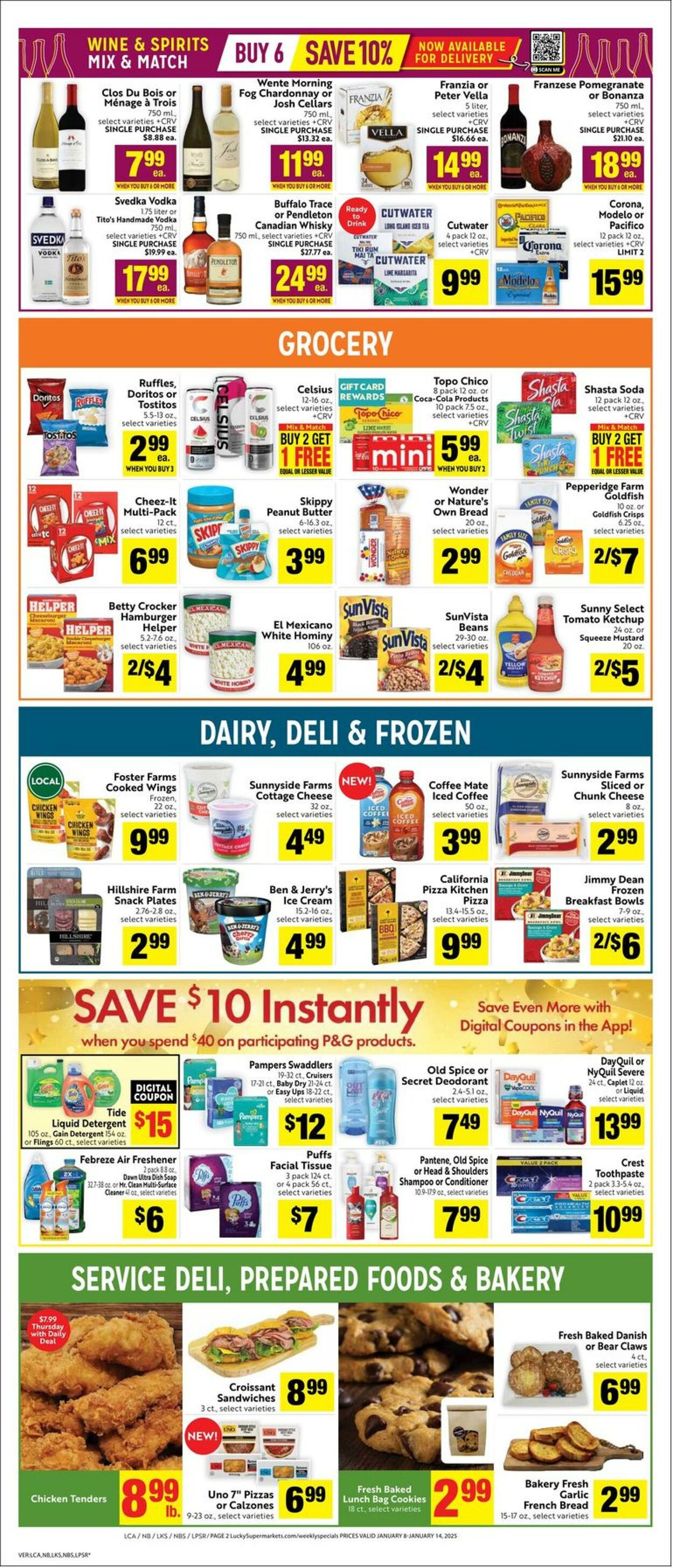 Weekly ad Lucky Supermarkets 01/08/2025 - 01/14/2025