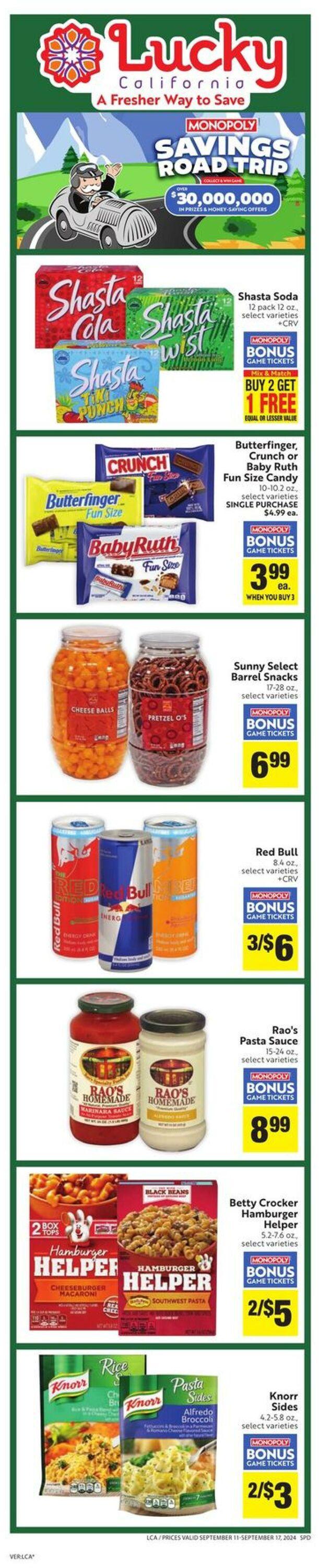 Weekly ad Lucky Supermarkets 09/11/2024 - 09/17/2024