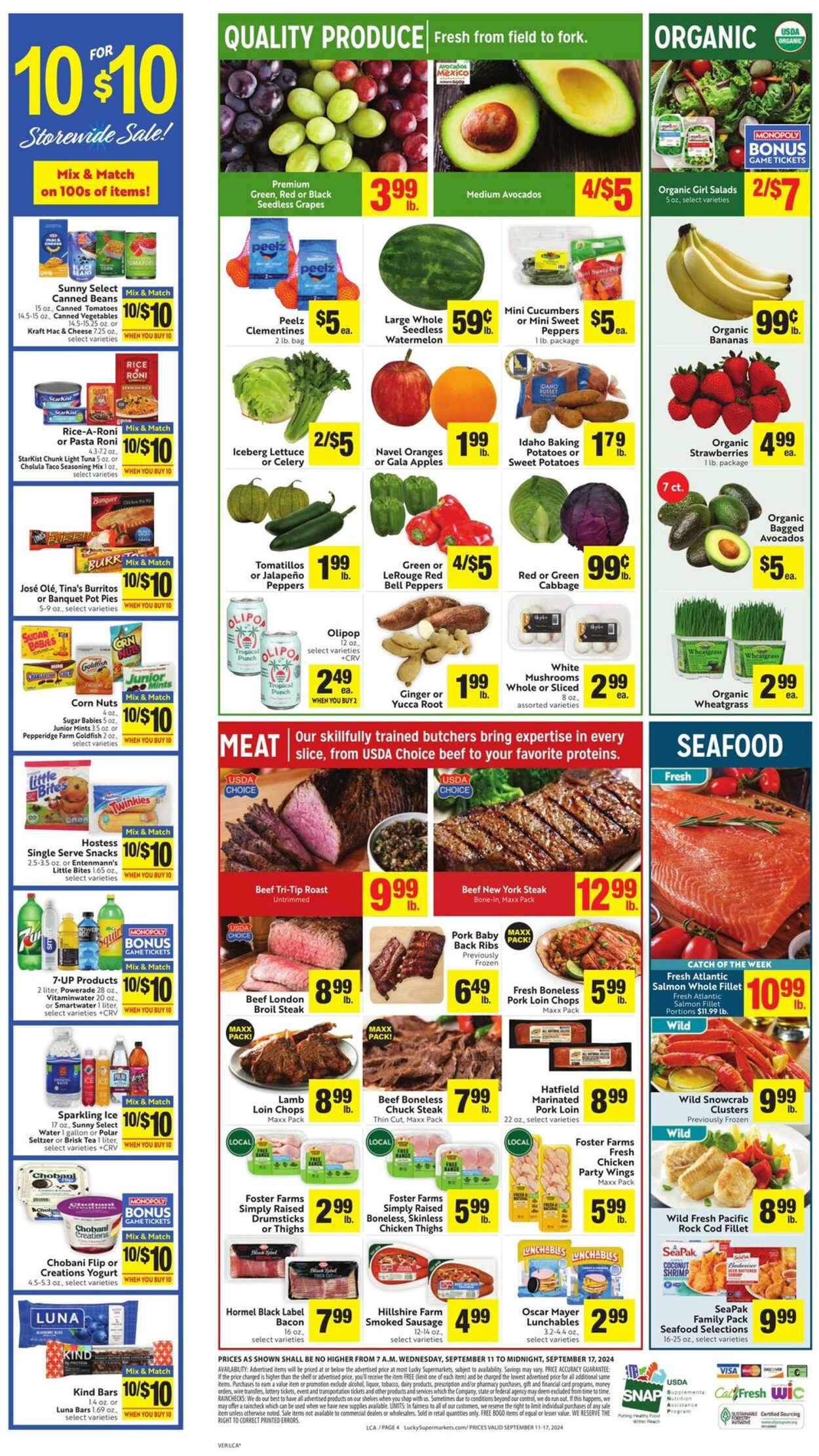 Weekly ad Lucky Supermarkets 09/11/2024 - 09/17/2024