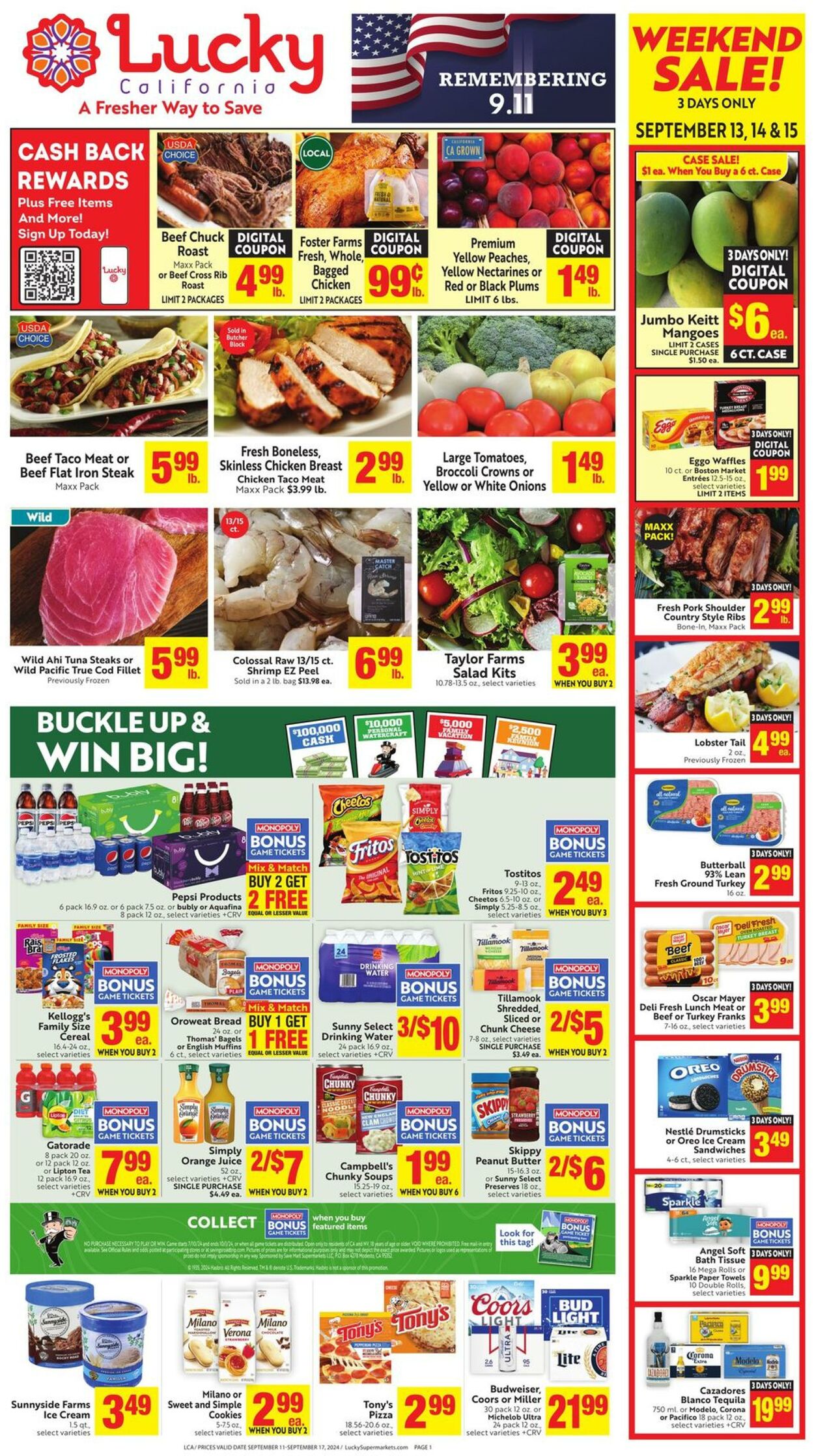 Weekly ad Lucky Supermarkets 09/11/2024 - 09/17/2024