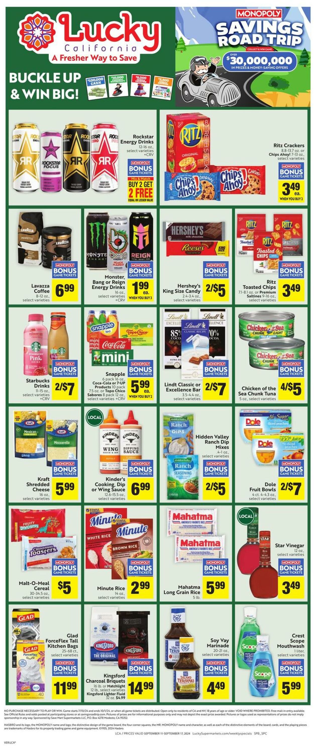 Weekly ad Lucky Supermarkets 09/11/2024 - 09/17/2024