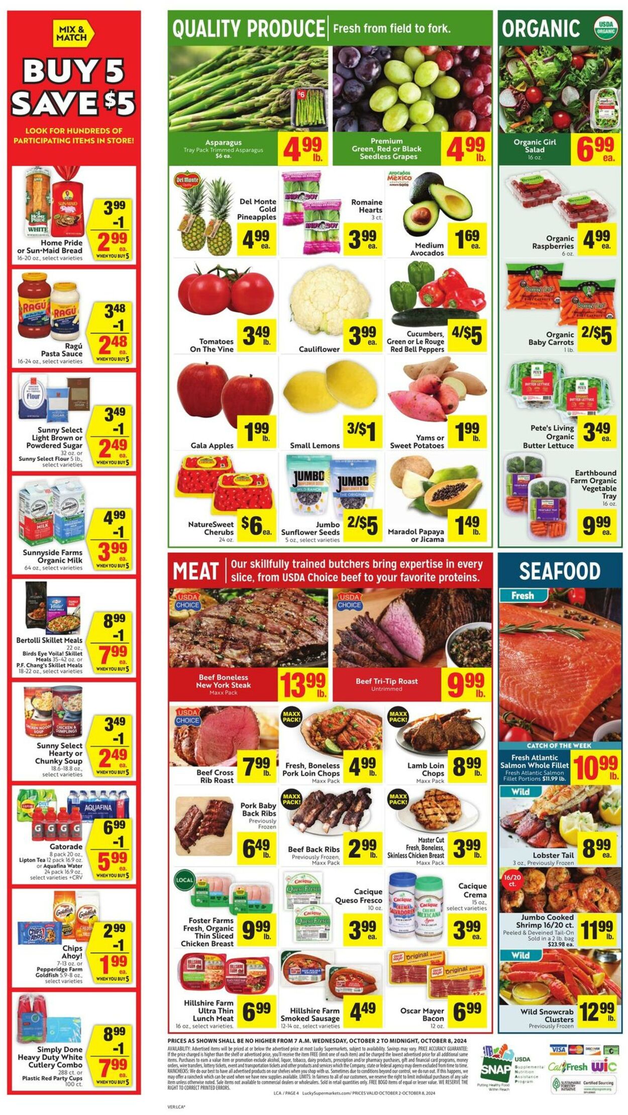 Weekly ad Lucky Supermarkets 10/02/2024 - 10/08/2024