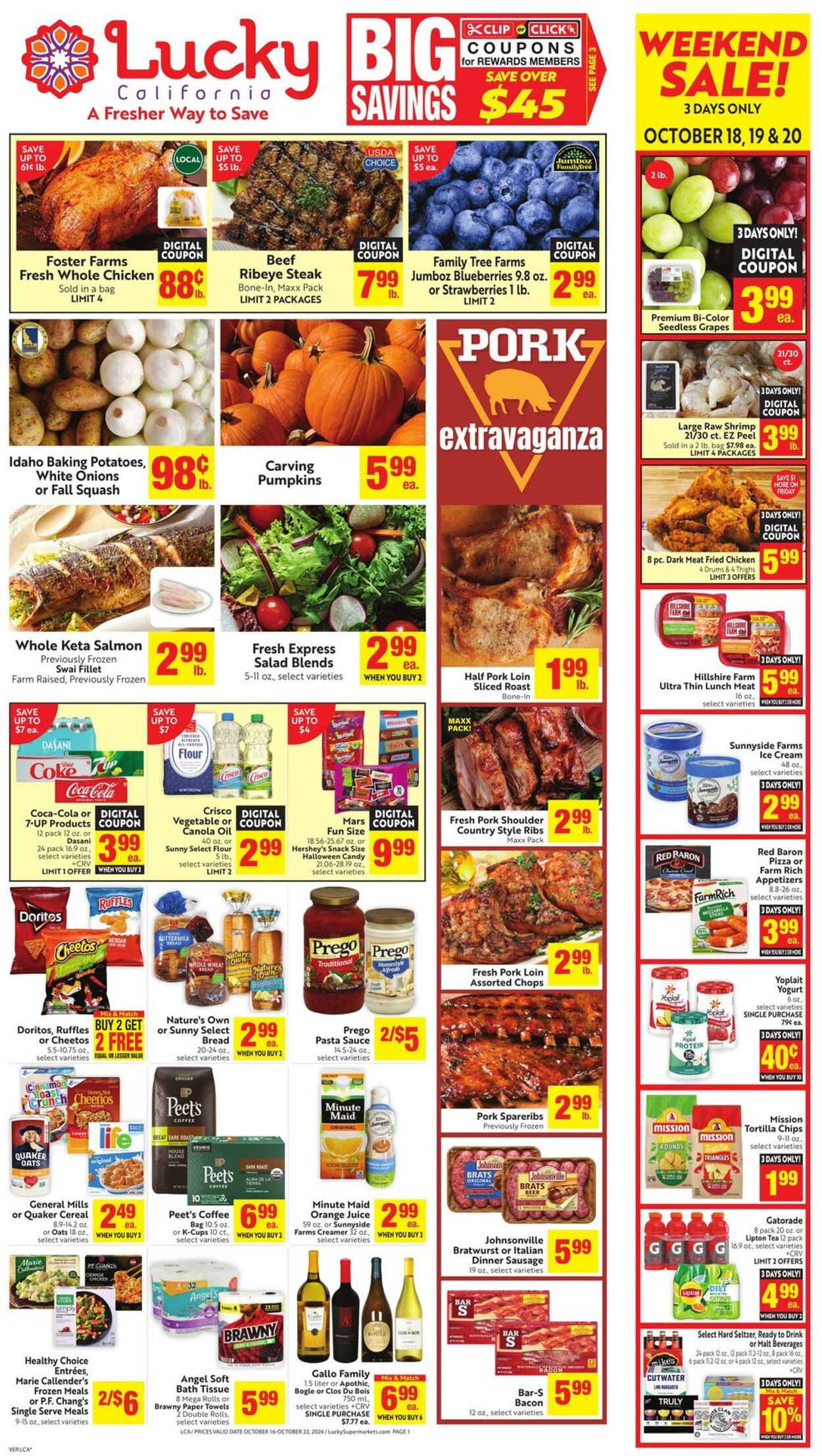 Weekly ad Lucky Supermarkets 10/16/2024 - 10/22/2024