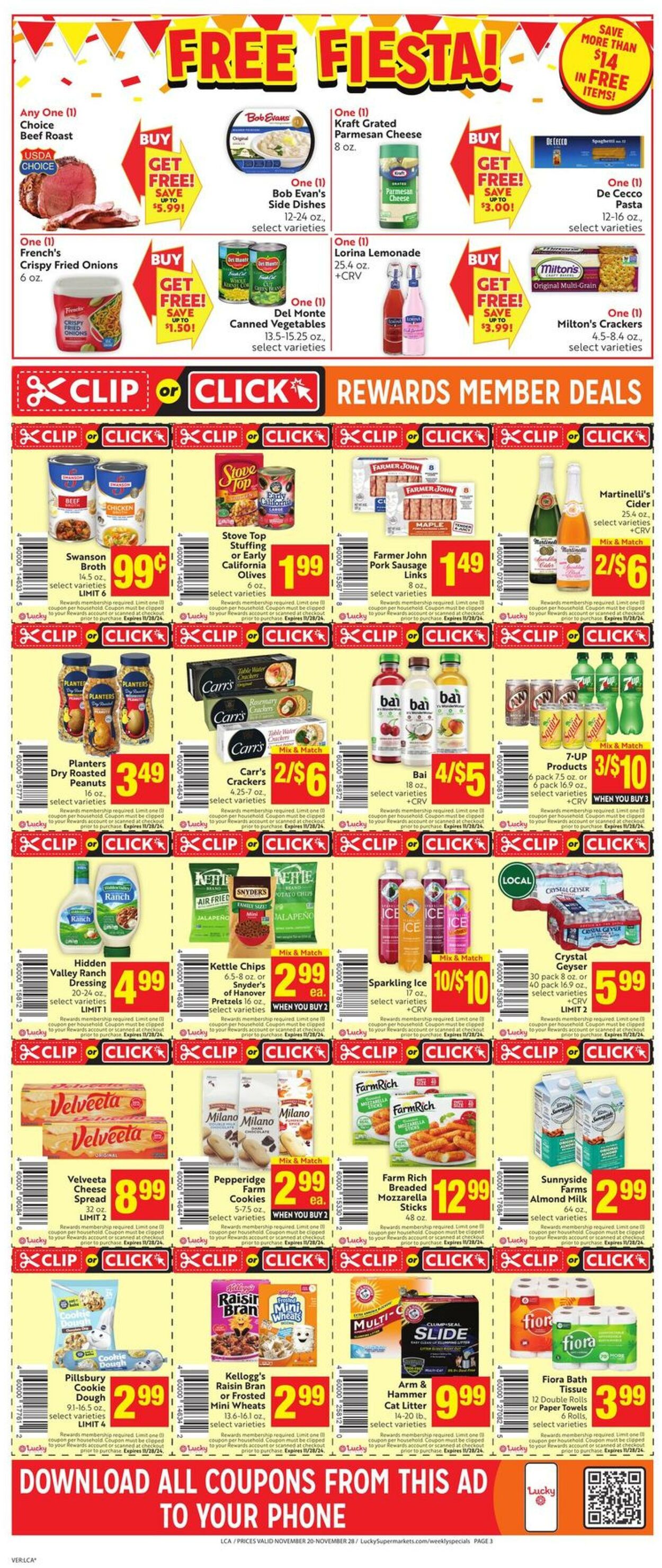 Weekly ad Lucky Supermarkets 11/20/2024 - 11/28/2024