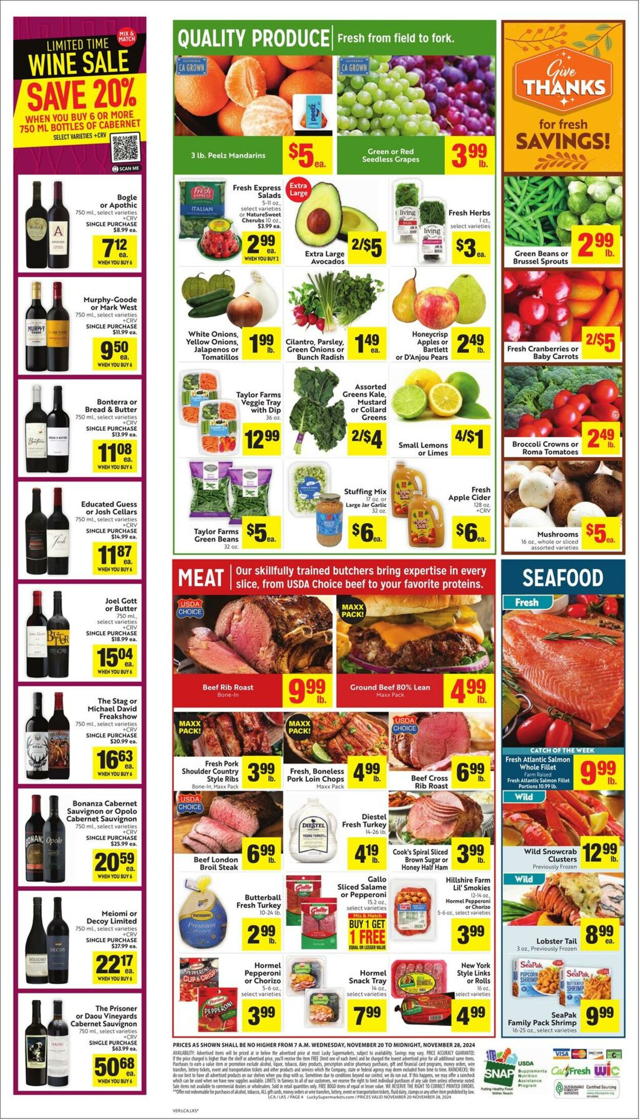 Weekly ad Lucky Supermarkets 11/20/2024 - 11/28/2024